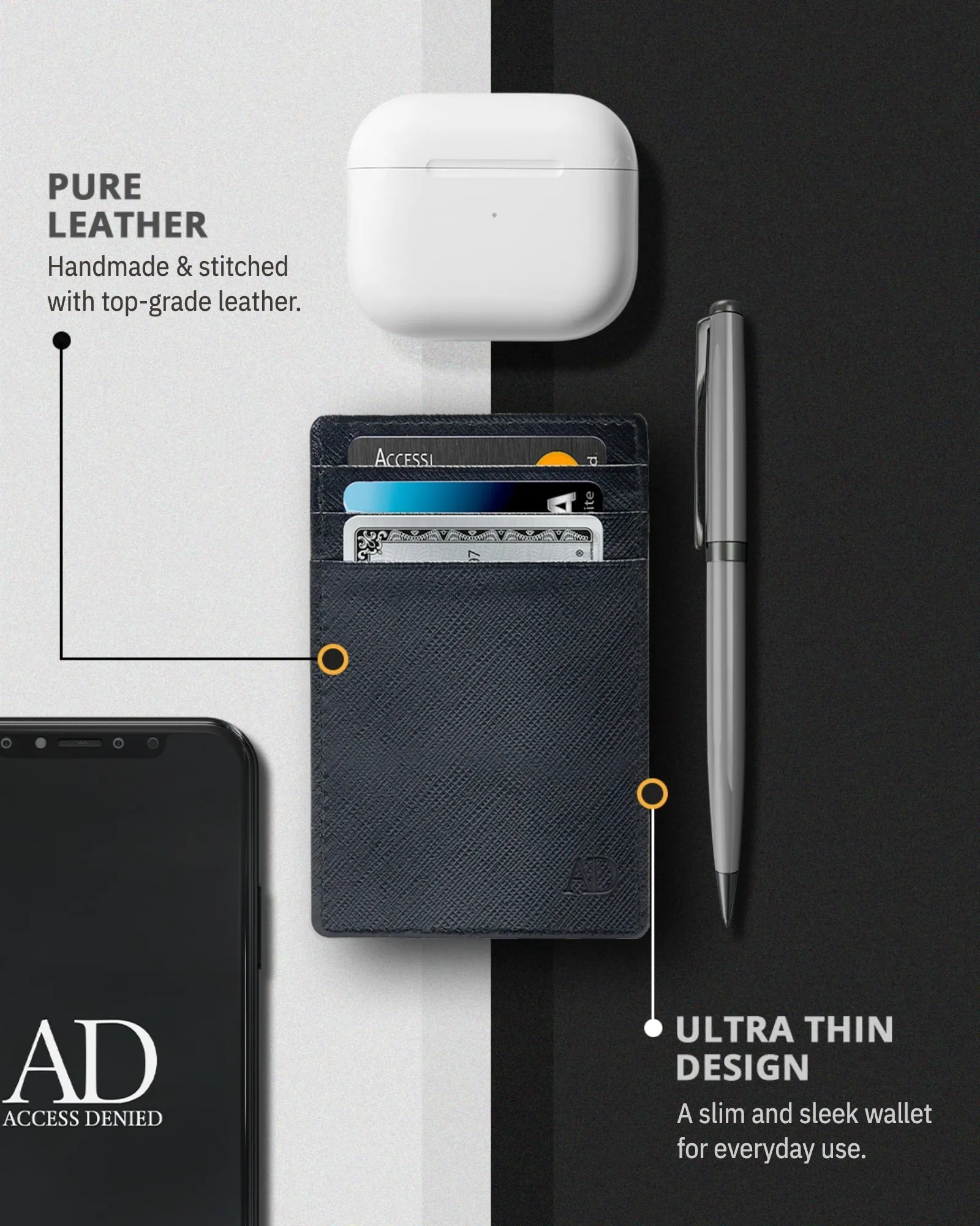 Leather RFID Minimalist Card Holder - Image 47