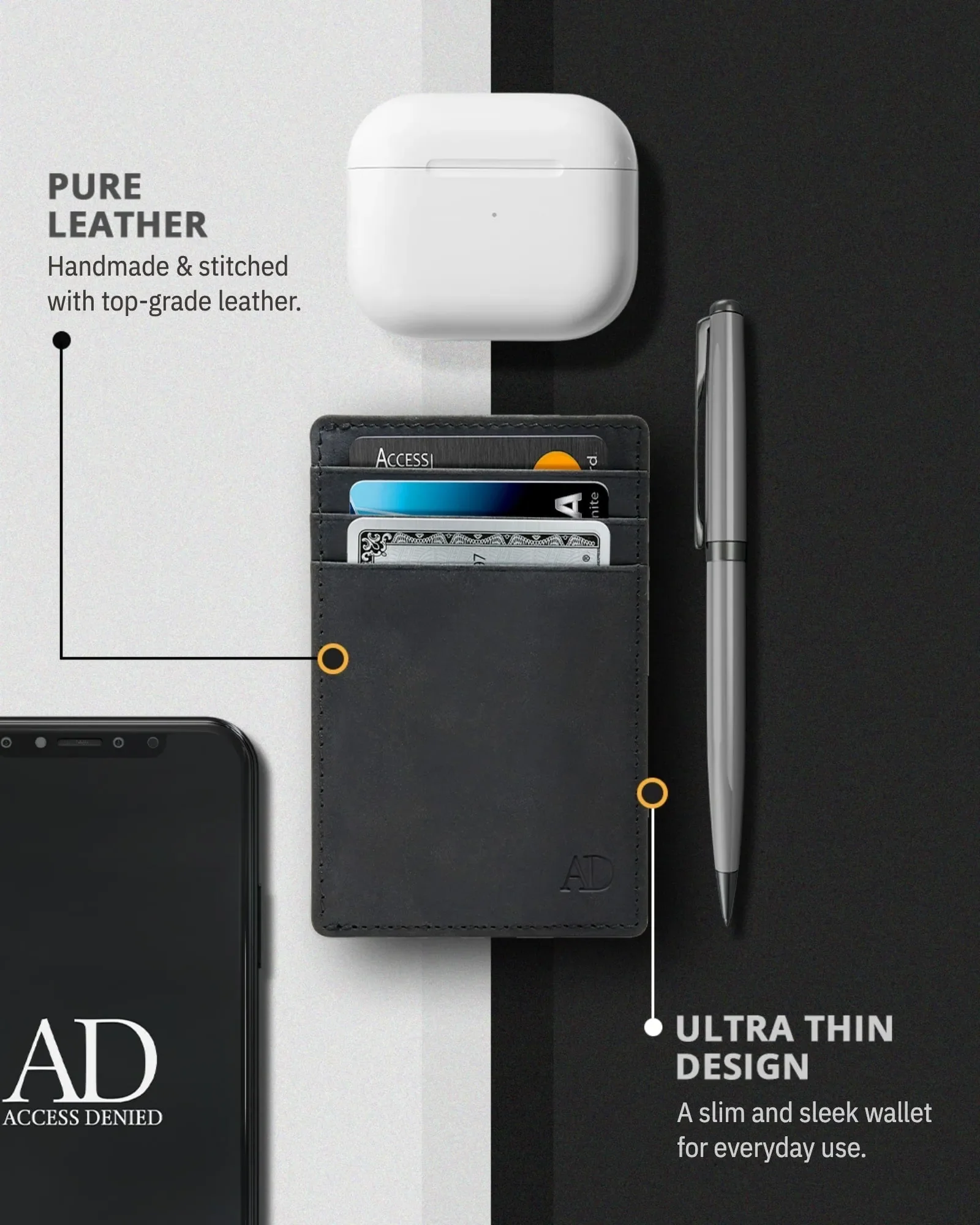 Leather RFID Minimalist Card Holder - Image 54