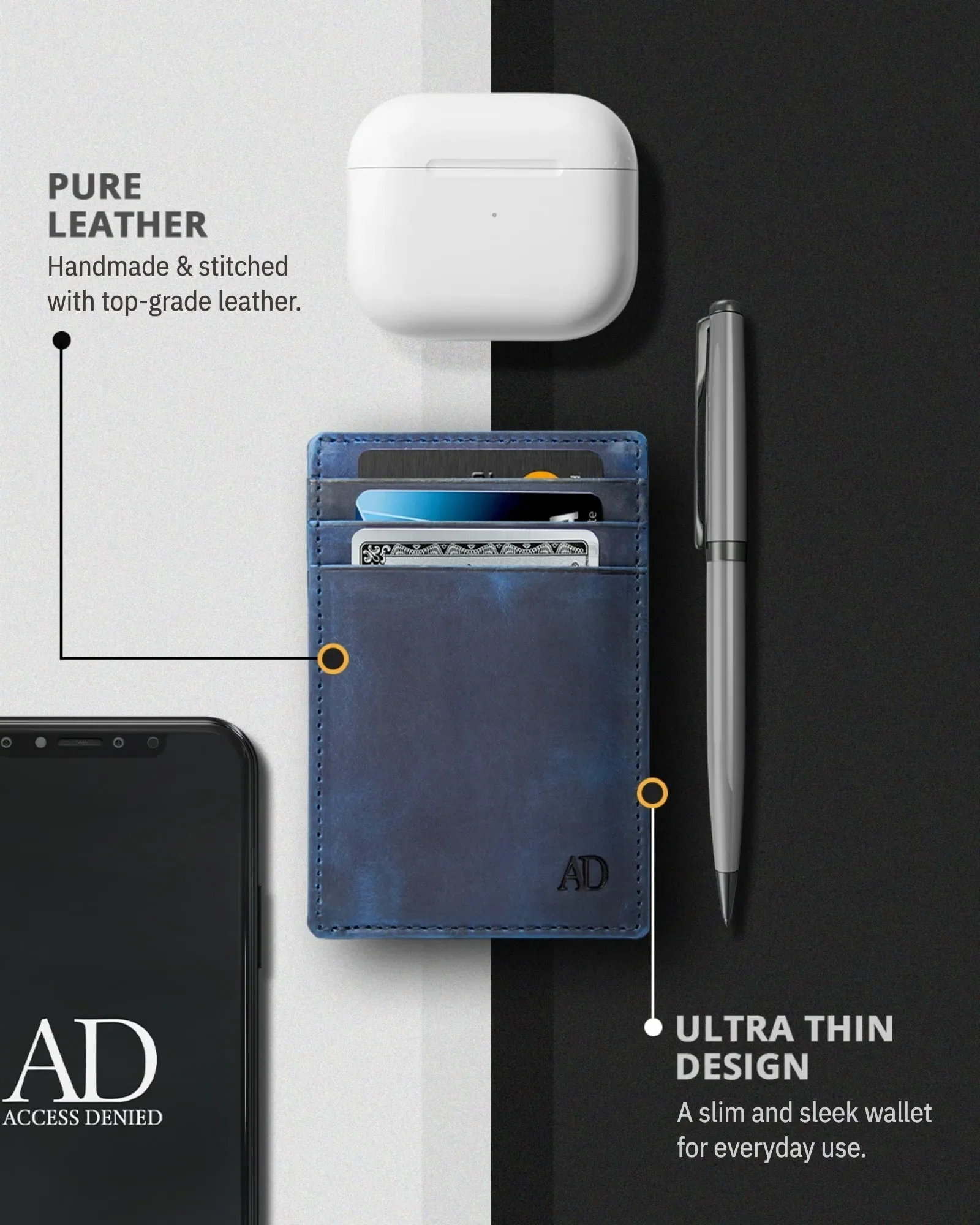 Leather RFID Minimalist Card Holder - Image 69