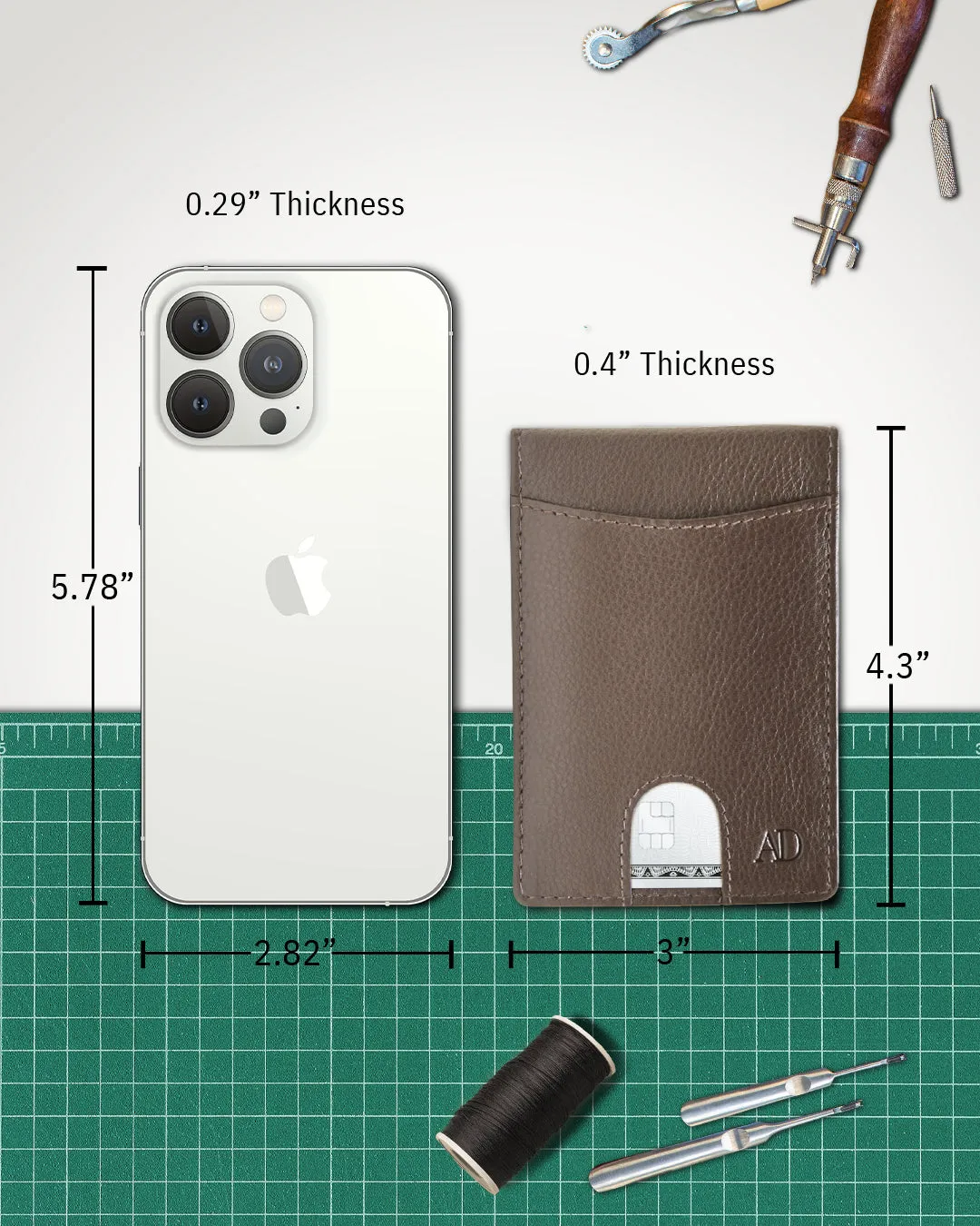 Leather Money Clip Bifold Wallet - Image 34