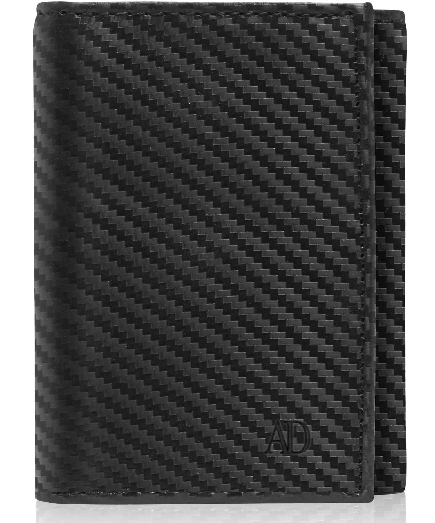Leather Trifold Wallet with ID Window - Image 10