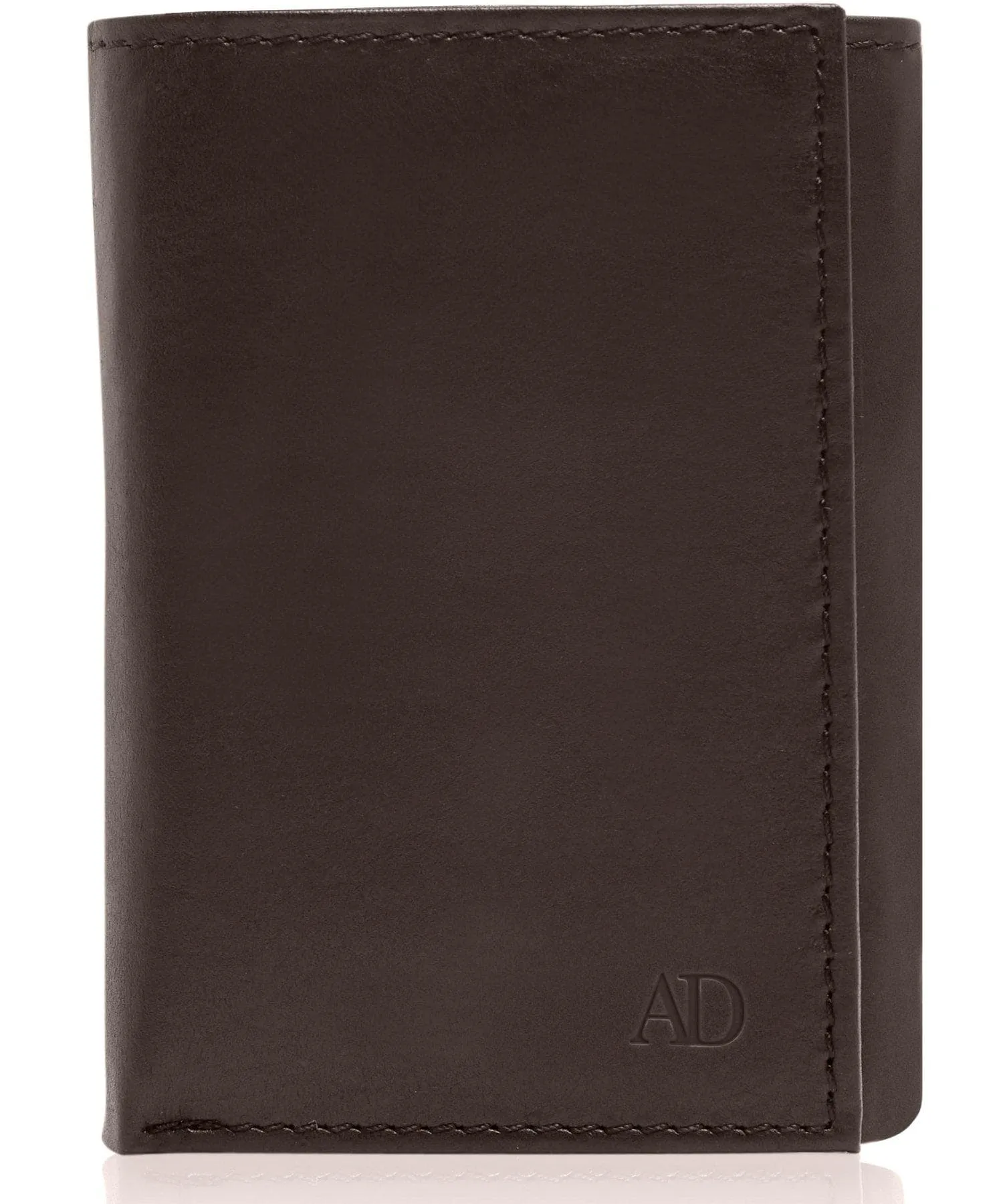 Leather Trifold Wallet with ID Window - Image 17