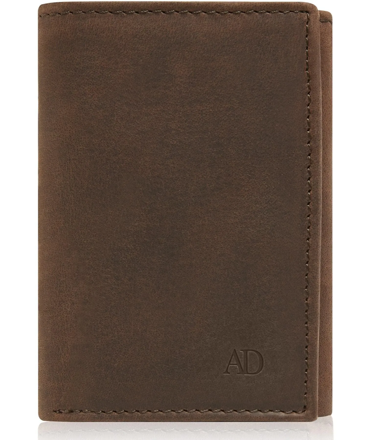 Leather Trifold Wallet with ID Window - Image 22