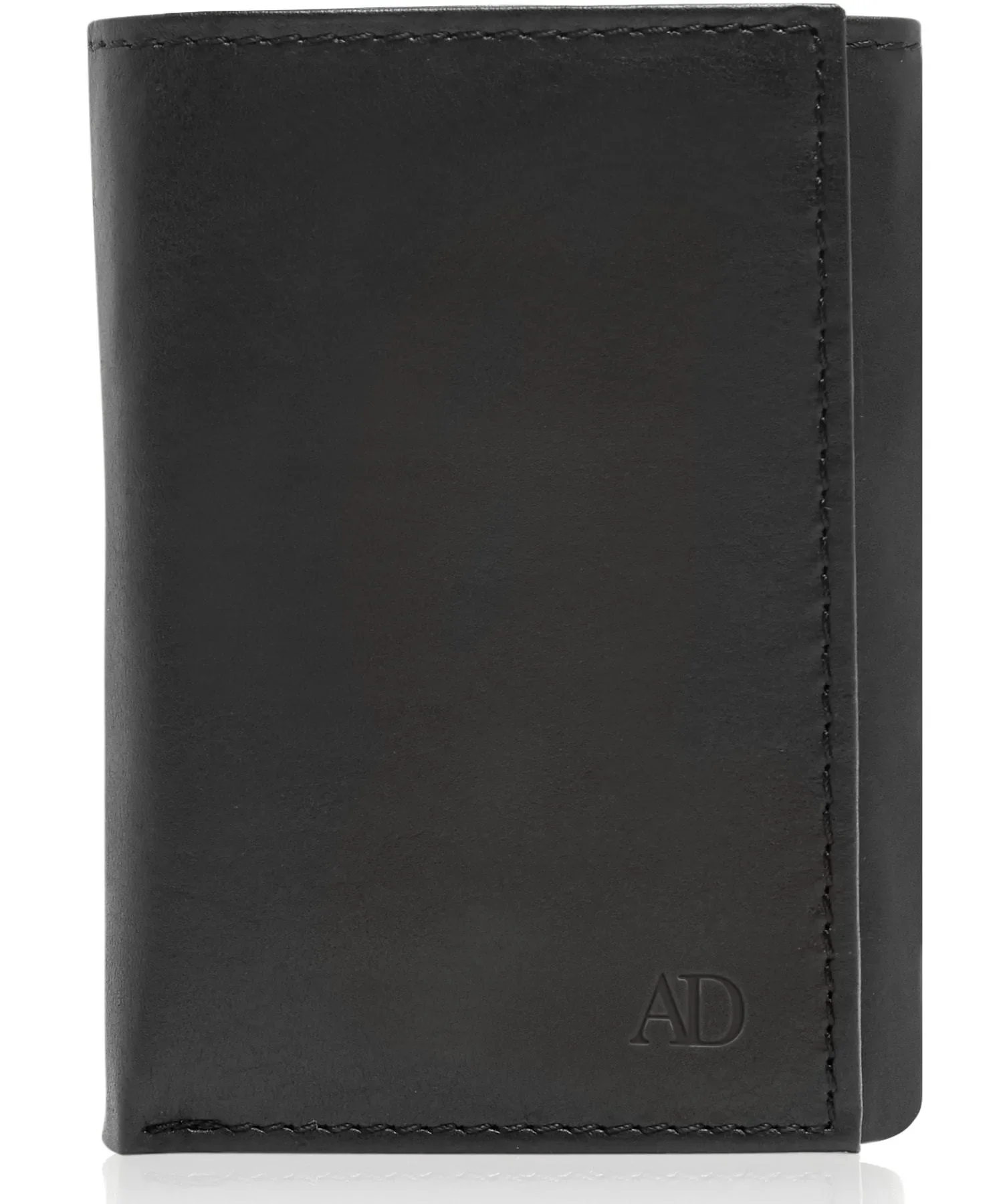 Leather Trifold Wallet with ID Window - Image 8