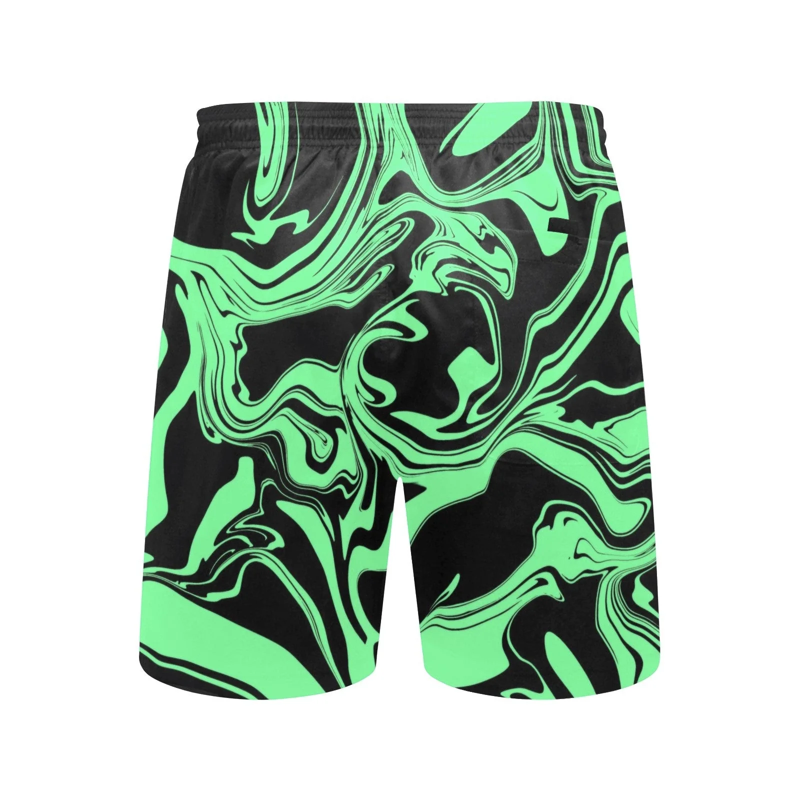Slime in the Dark Green and Black Oil Spill Swim Shorts - Image 4
