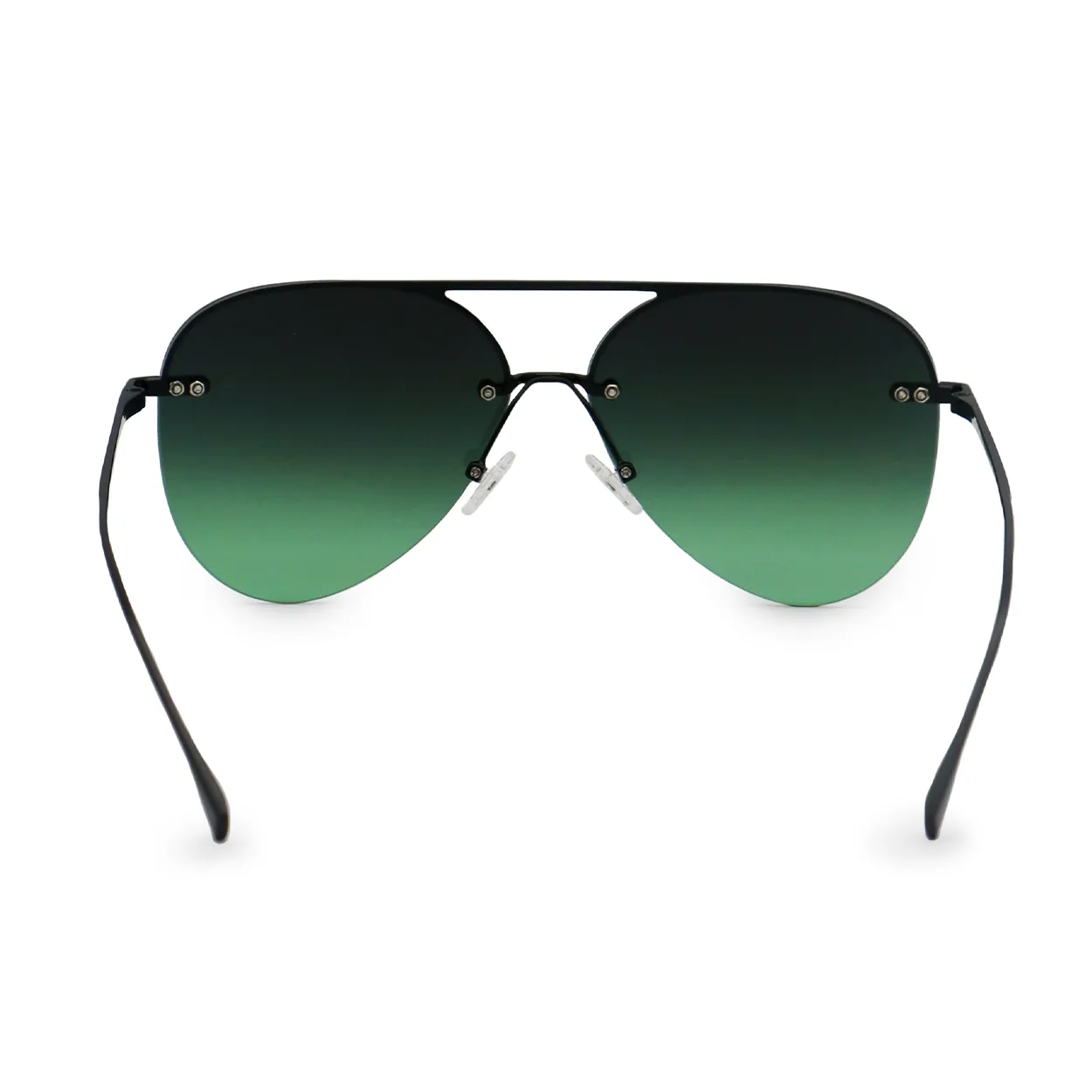 Smaller Megan 2 - Dark Green Metal Aviator Sunglasses - Image 6