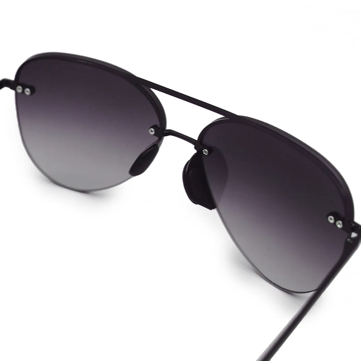 Smaller Megan 2 Faded Black - Tangle Free Aviator Sunglasses - Image 4
