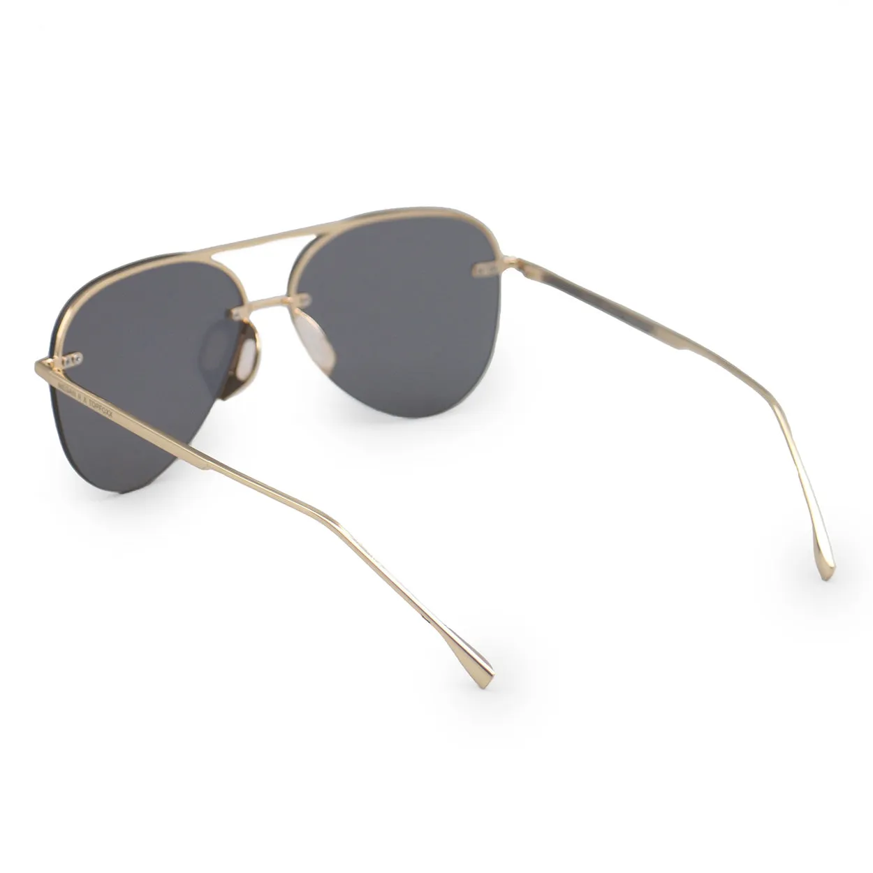 Smaller Megan 2 Mirrored Bronze - Tangle Free Aviator Sunglasses - Image 3