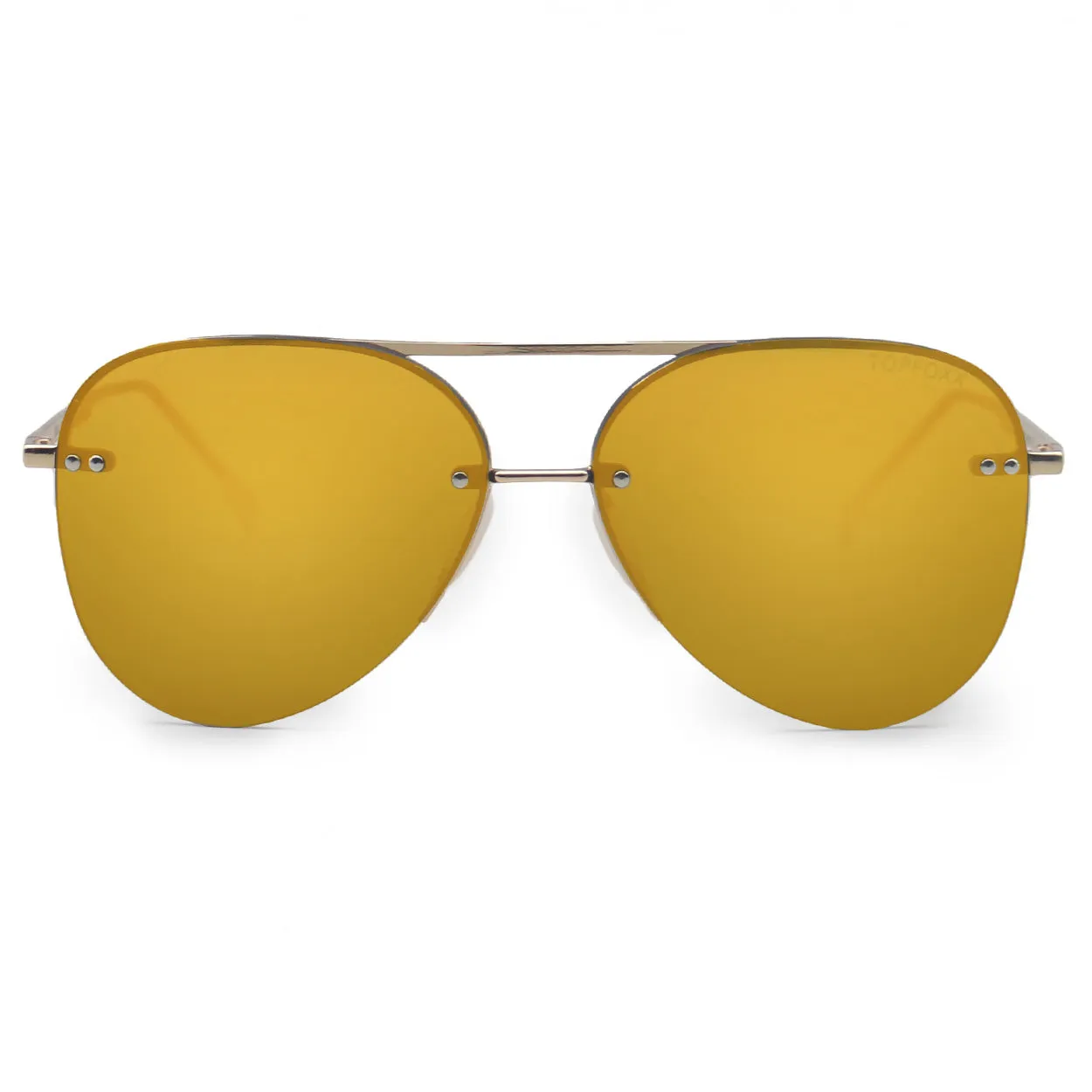 Smaller Megan 2 Mirrored Bronze - Tangle Free Aviator Sunglasses - Image 7
