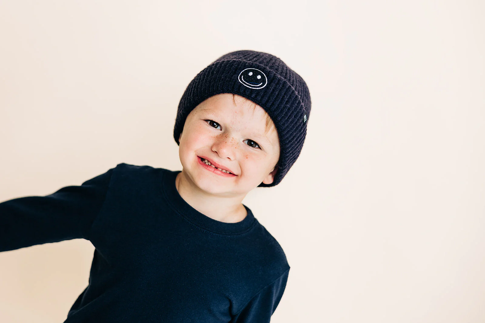 Cozy Smiley Face Knit Beanie - Image 16