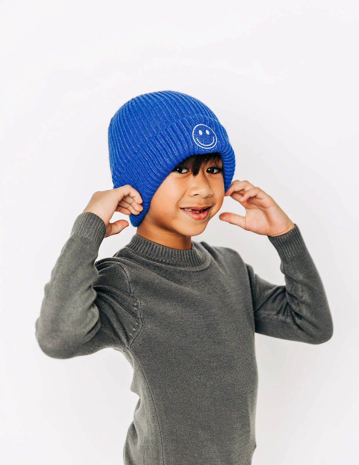 Cozy Smiley Face Knit Beanie - Image 22