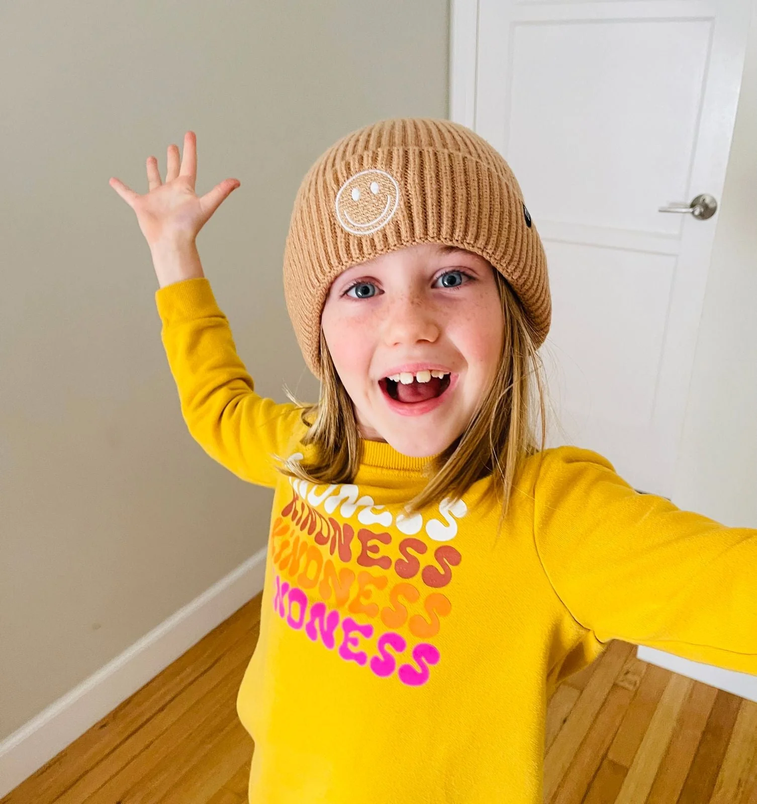 Cozy Smiley Face Knit Beanie - Image 35