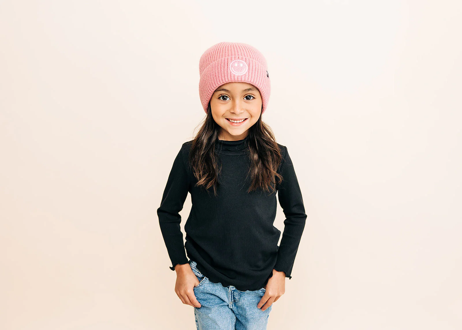 Cozy Smiley Face Knit Beanie - Image 7