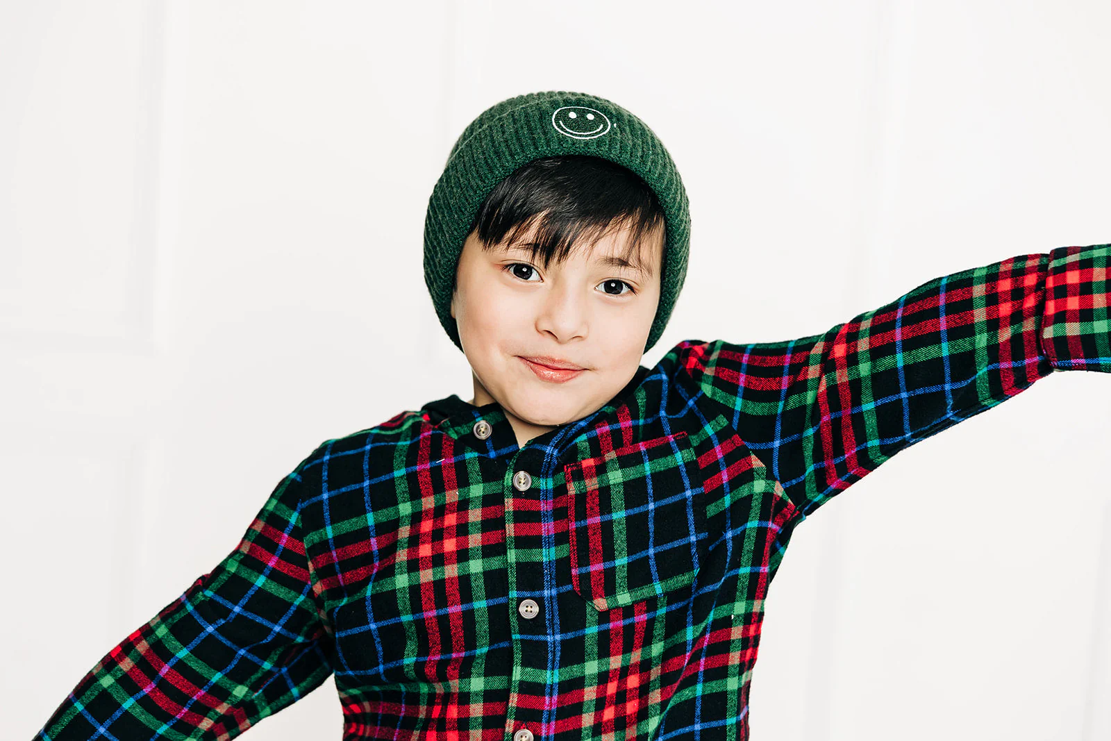 Cozy Smiley Face Knit Beanie - Image 9