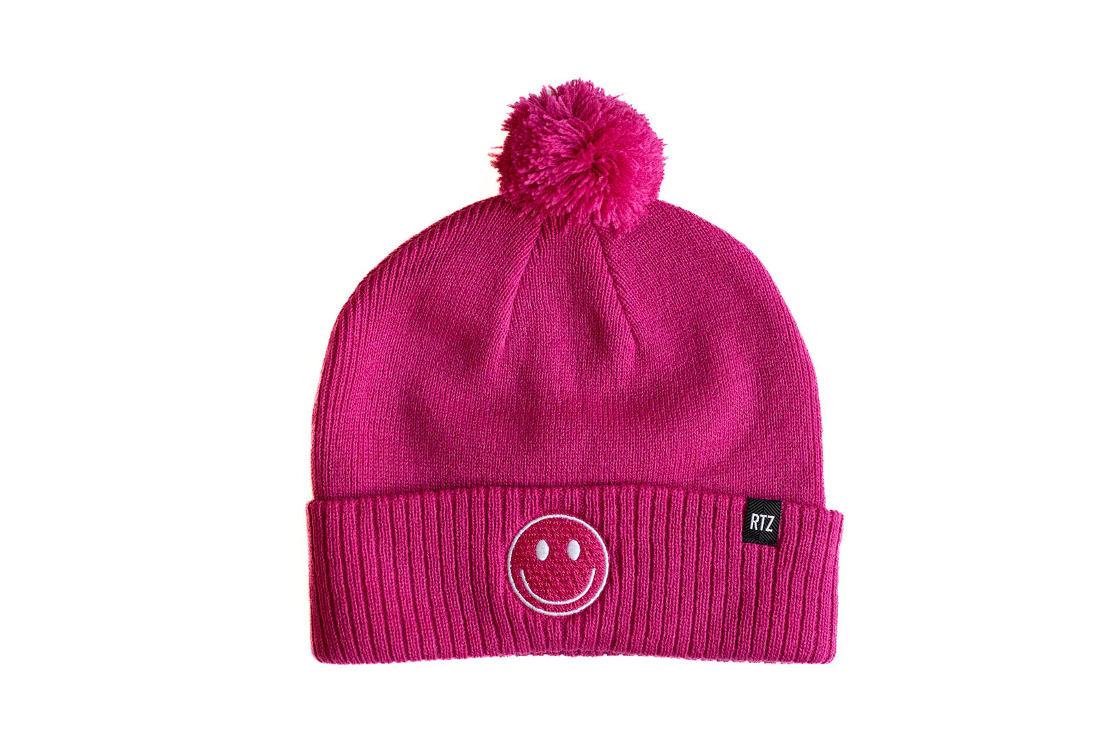Smiley Pom Pom Beanie Hat - Image 10