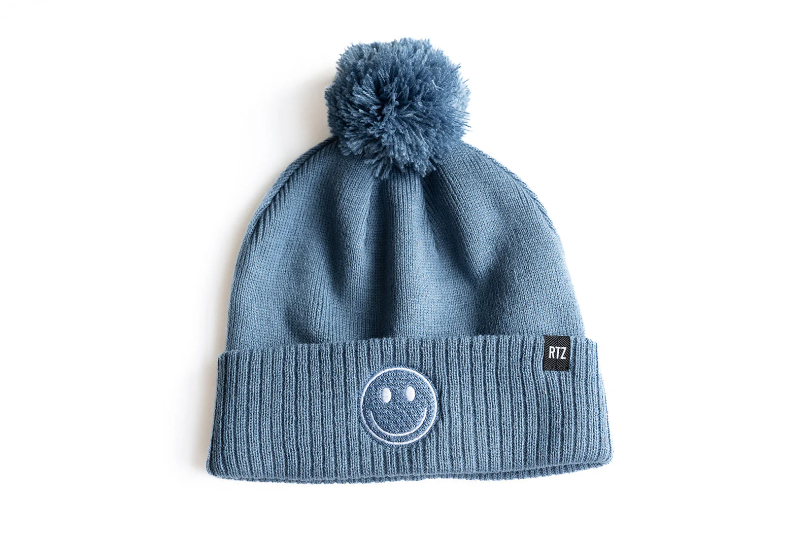 Smiley Pom Pom Beanie Hat - Image 21