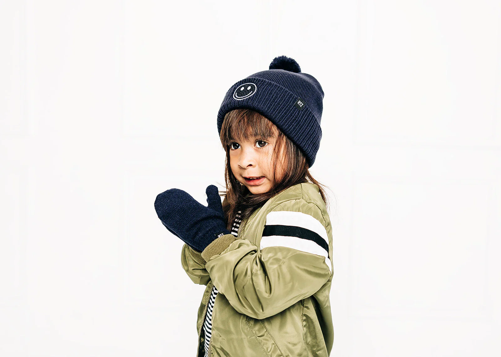 Smiley Pom Pom Beanie Hat - Image 26