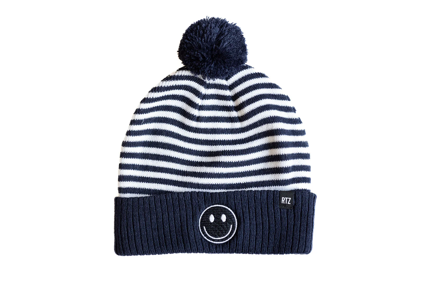 Smiley Pom Pom Beanie Hat - Image 35