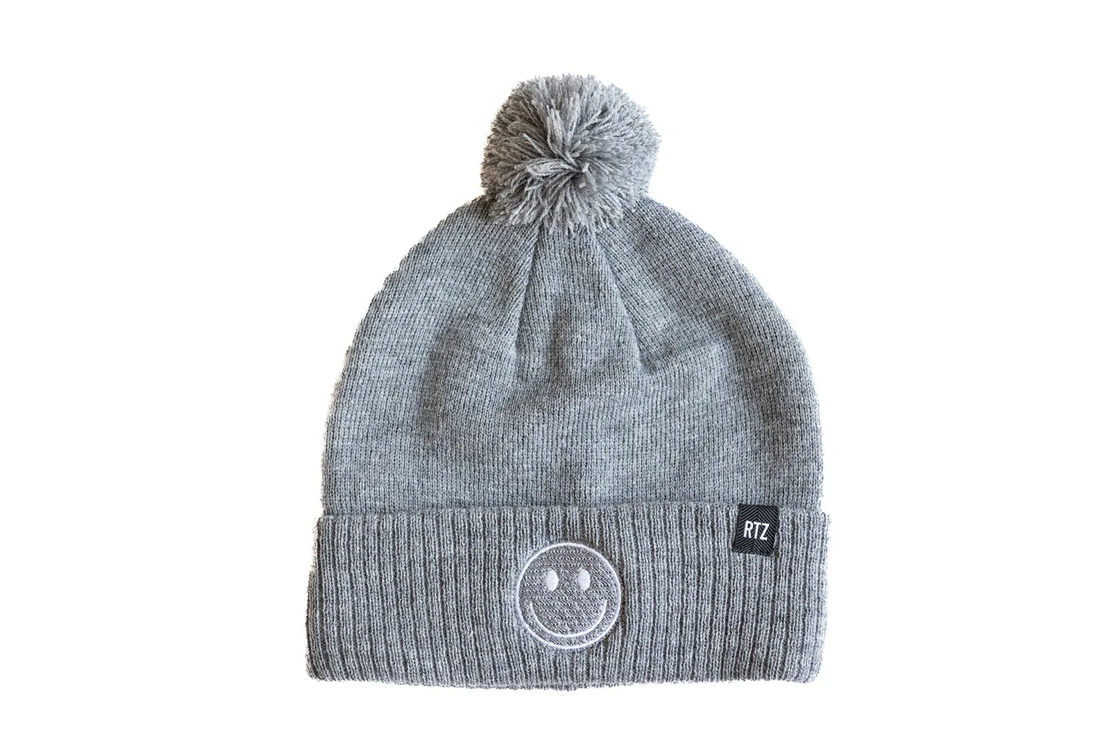Smiley Pom Pom Beanie Hat - Image 40