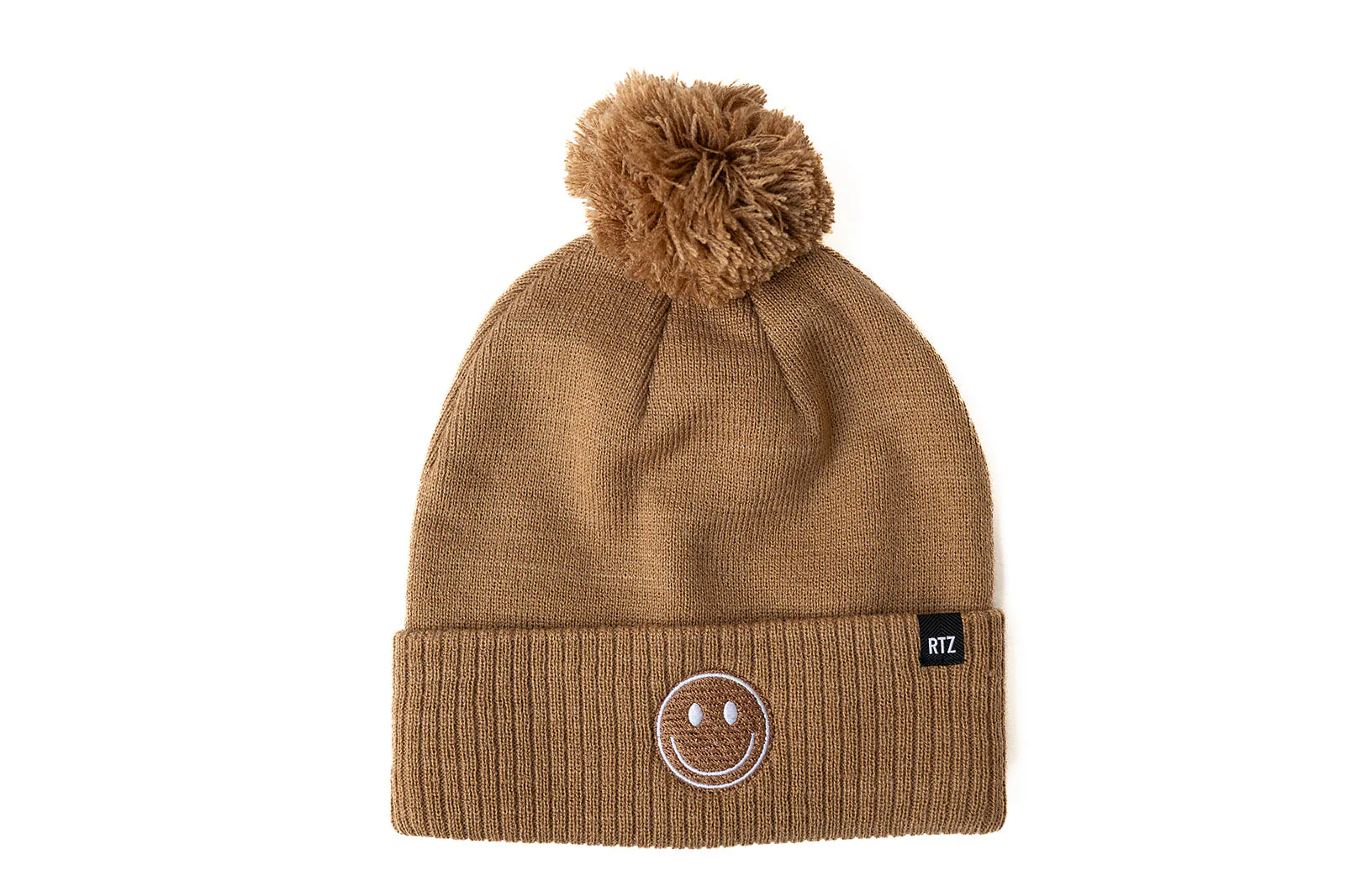 Smiley Pom Pom Beanie Hat - Image 41