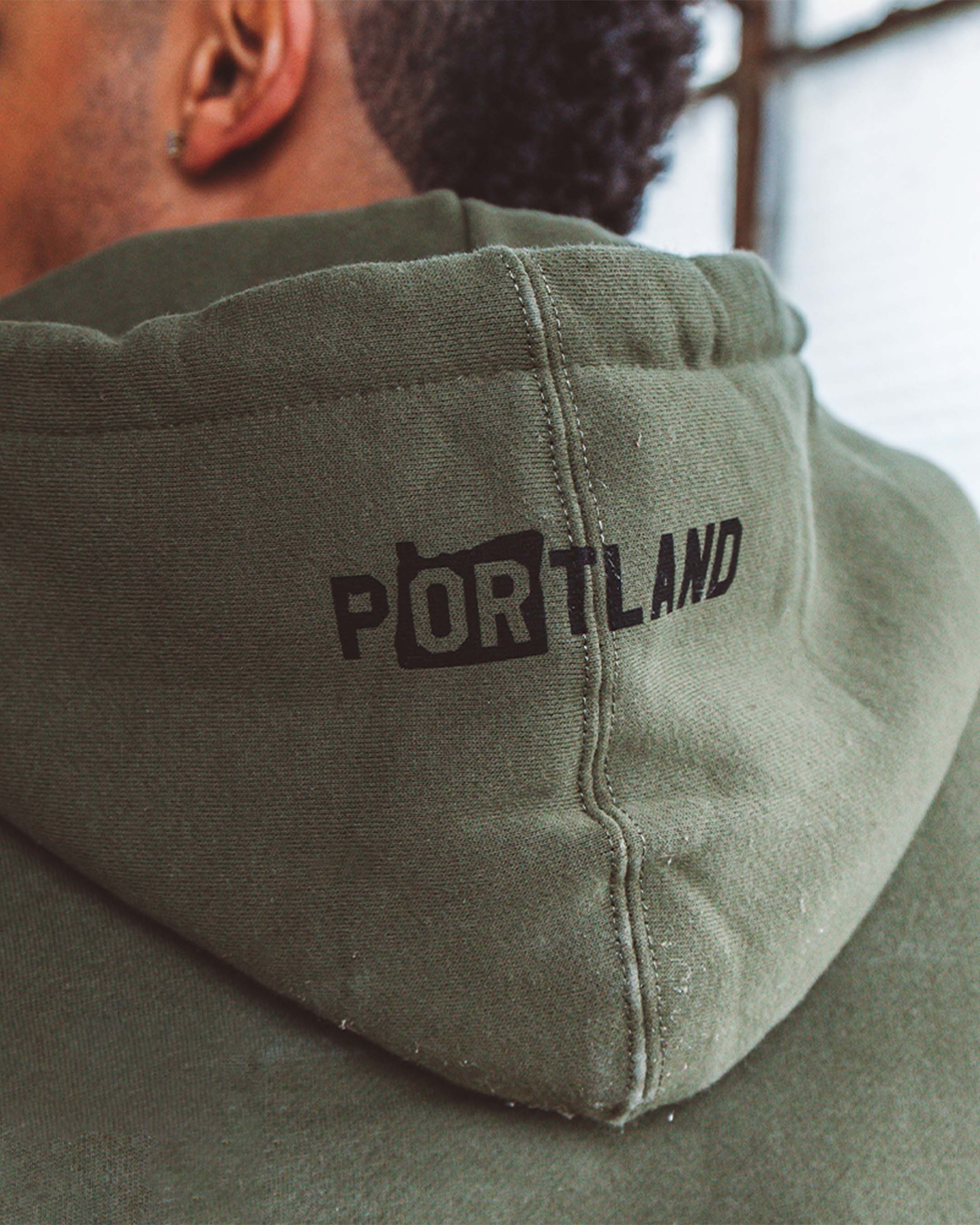 Soft-Blend "P" Hoodie - Olive - Image 3