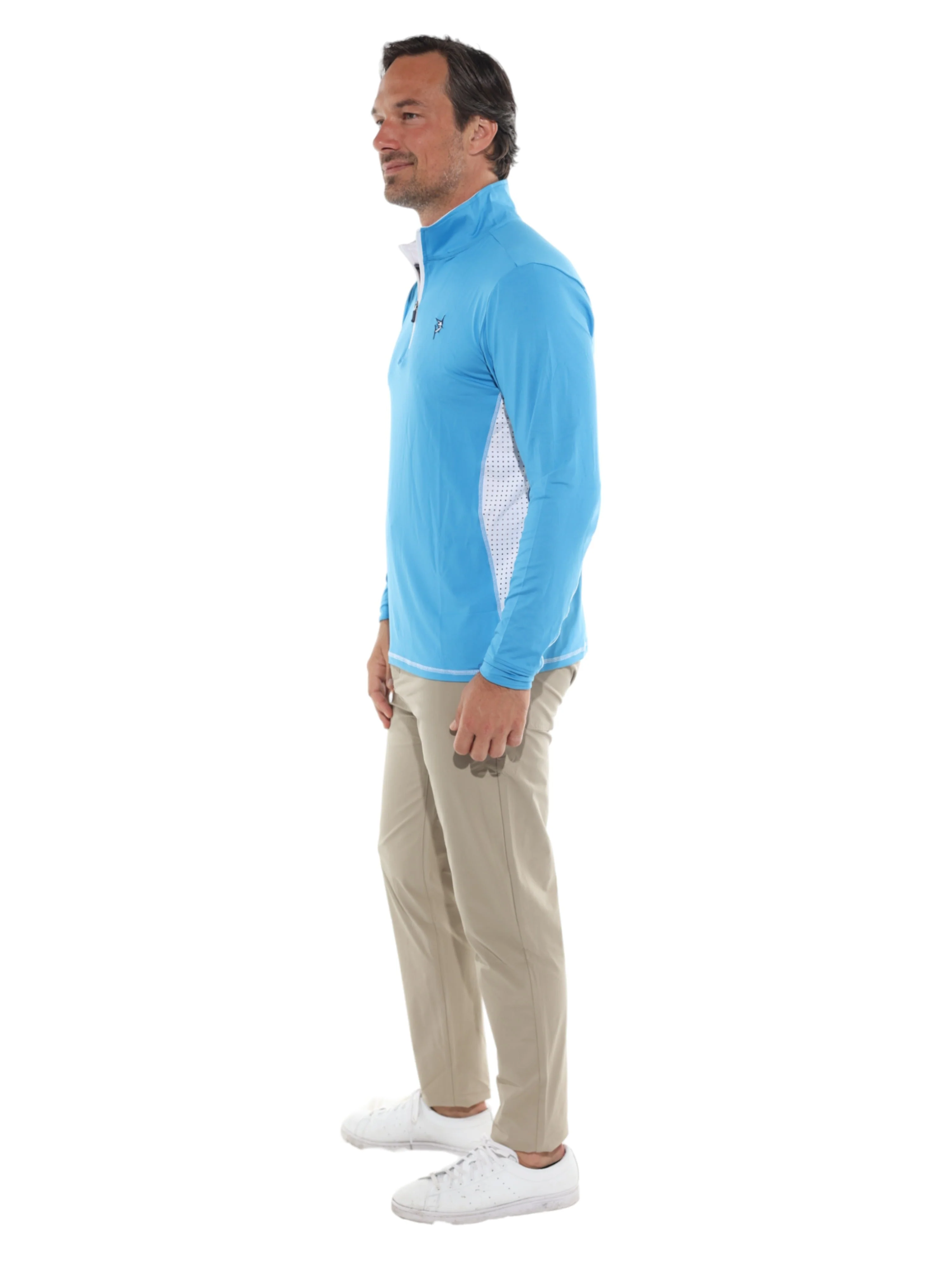 Southport Long Sleeve T-Shirt. Light Blue - Image 3