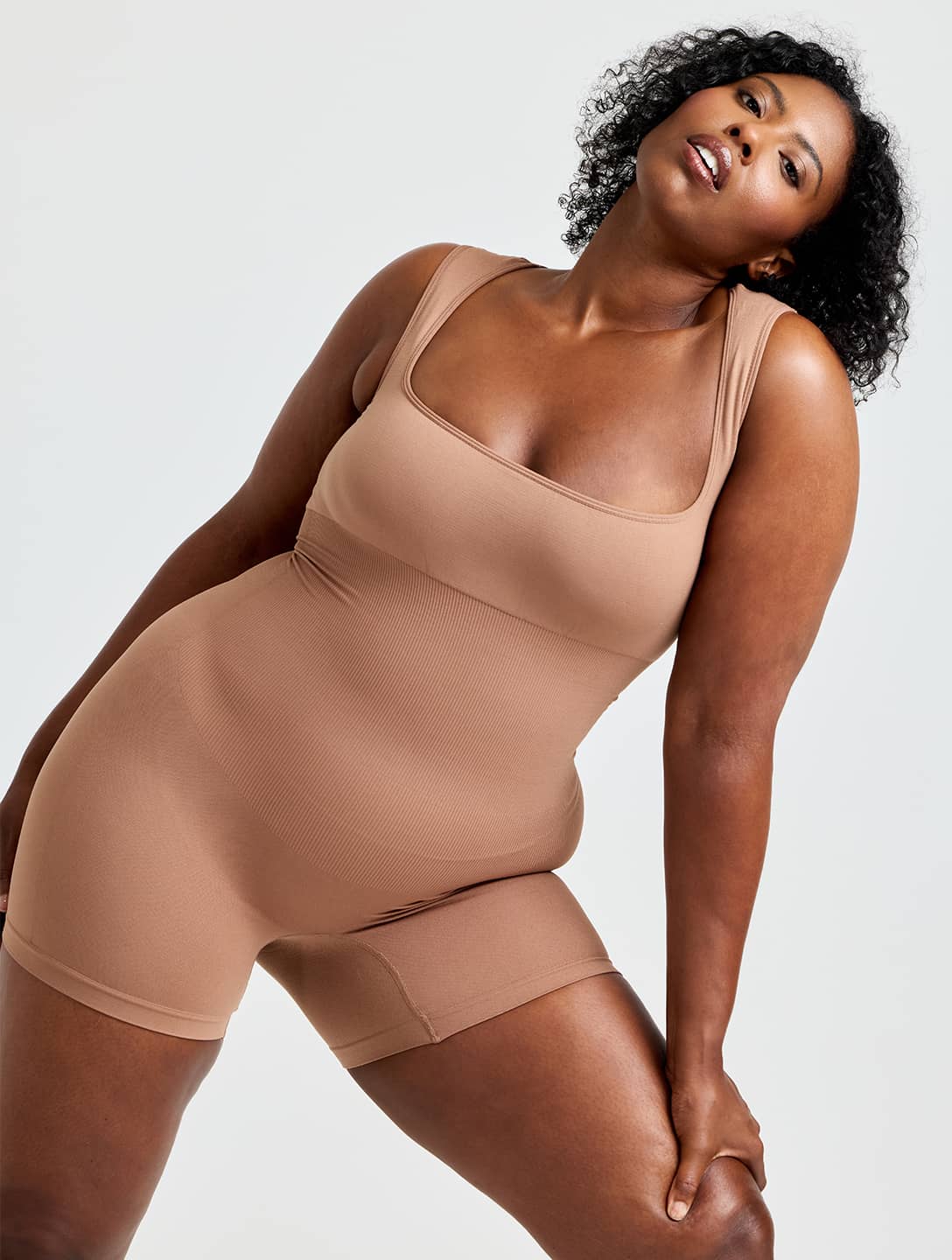 Square Neck Shapewear Jumpsuit - Image 17