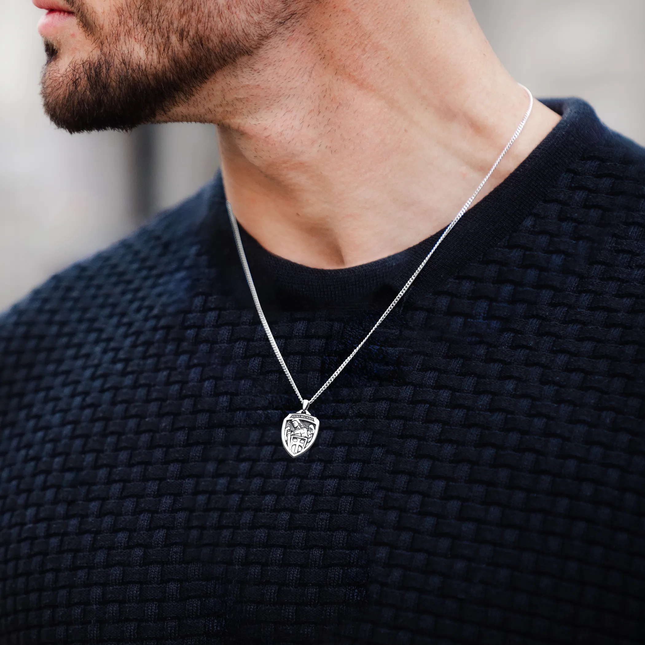 St. Michael Amulet - Sterling Silver - Image 2