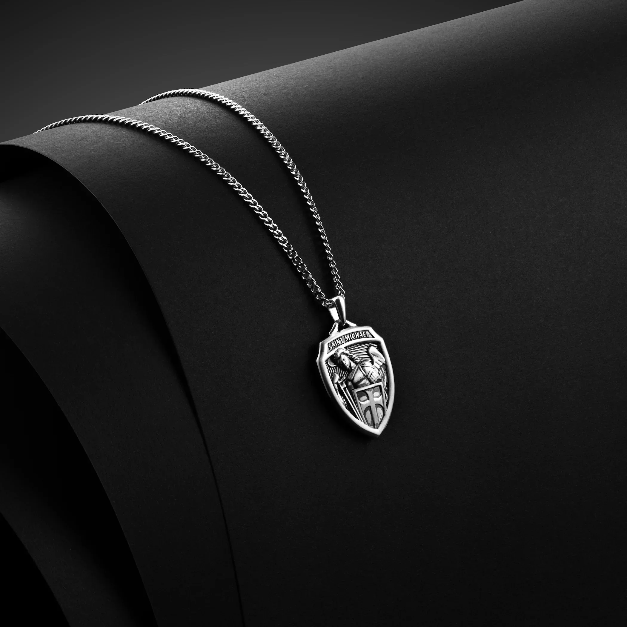 St. Michael Amulet - Sterling Silver - Image 4