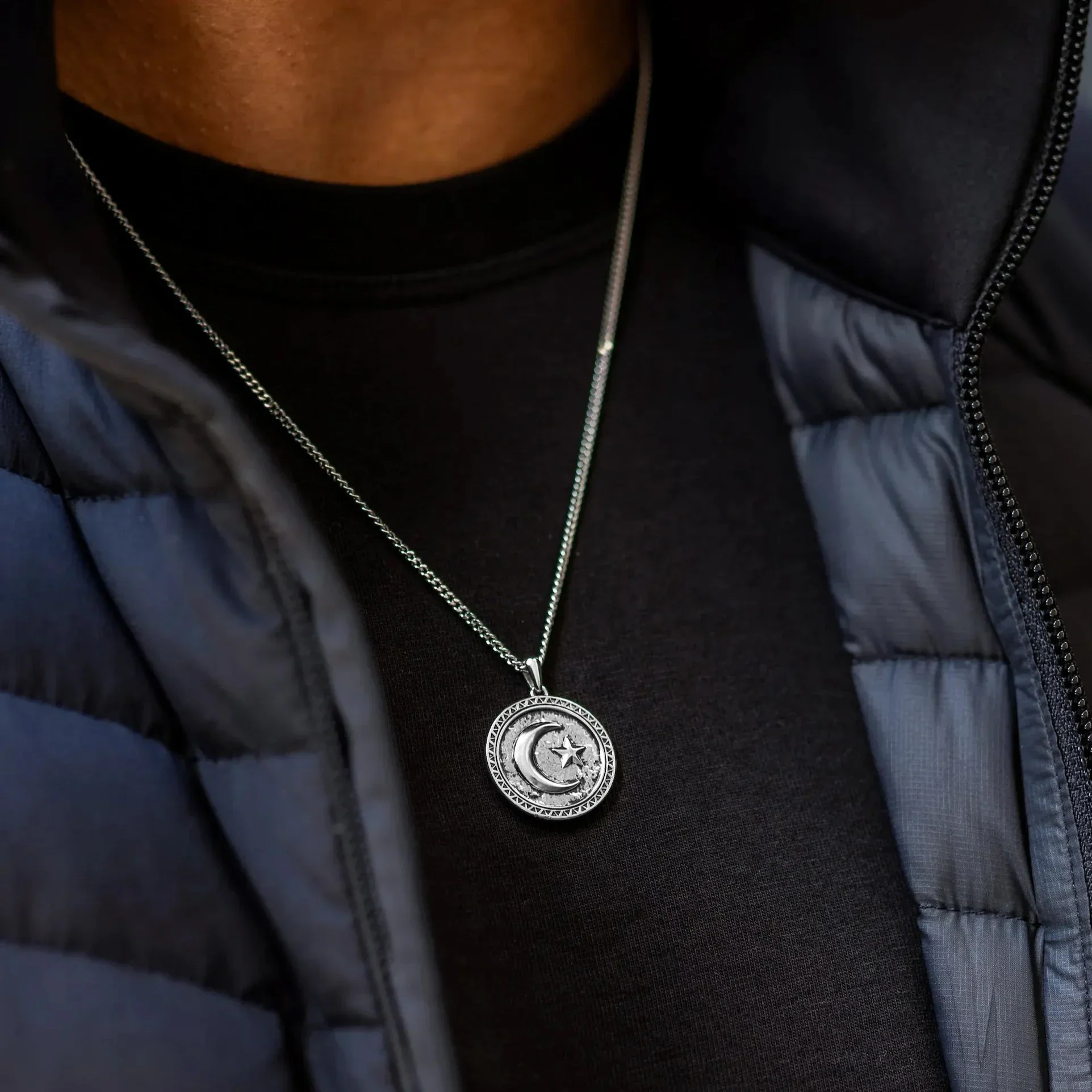 Star & Crescent Amulet - Sterling Silver - Image 6