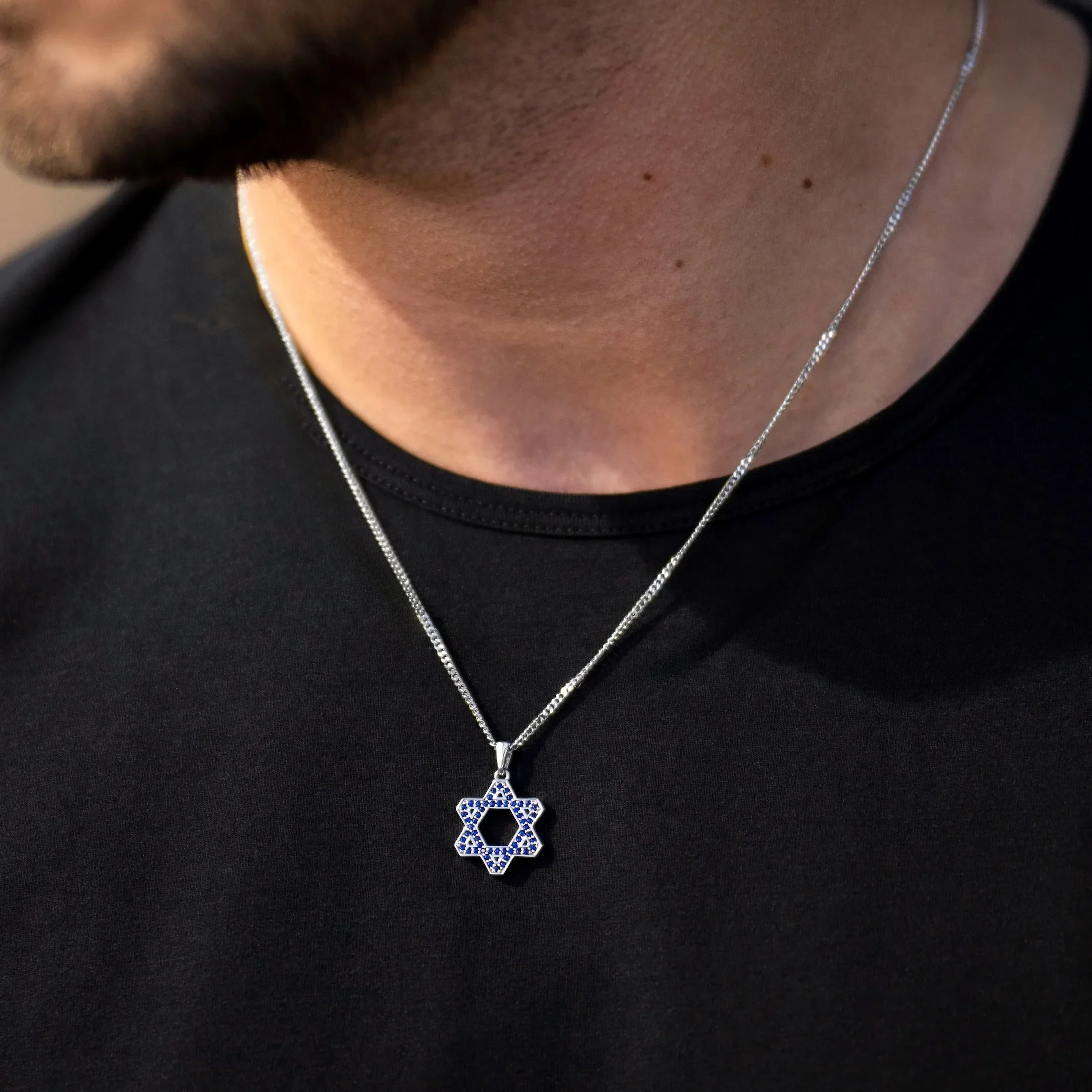 Star Of David Pendant - Sapphire - Image 10