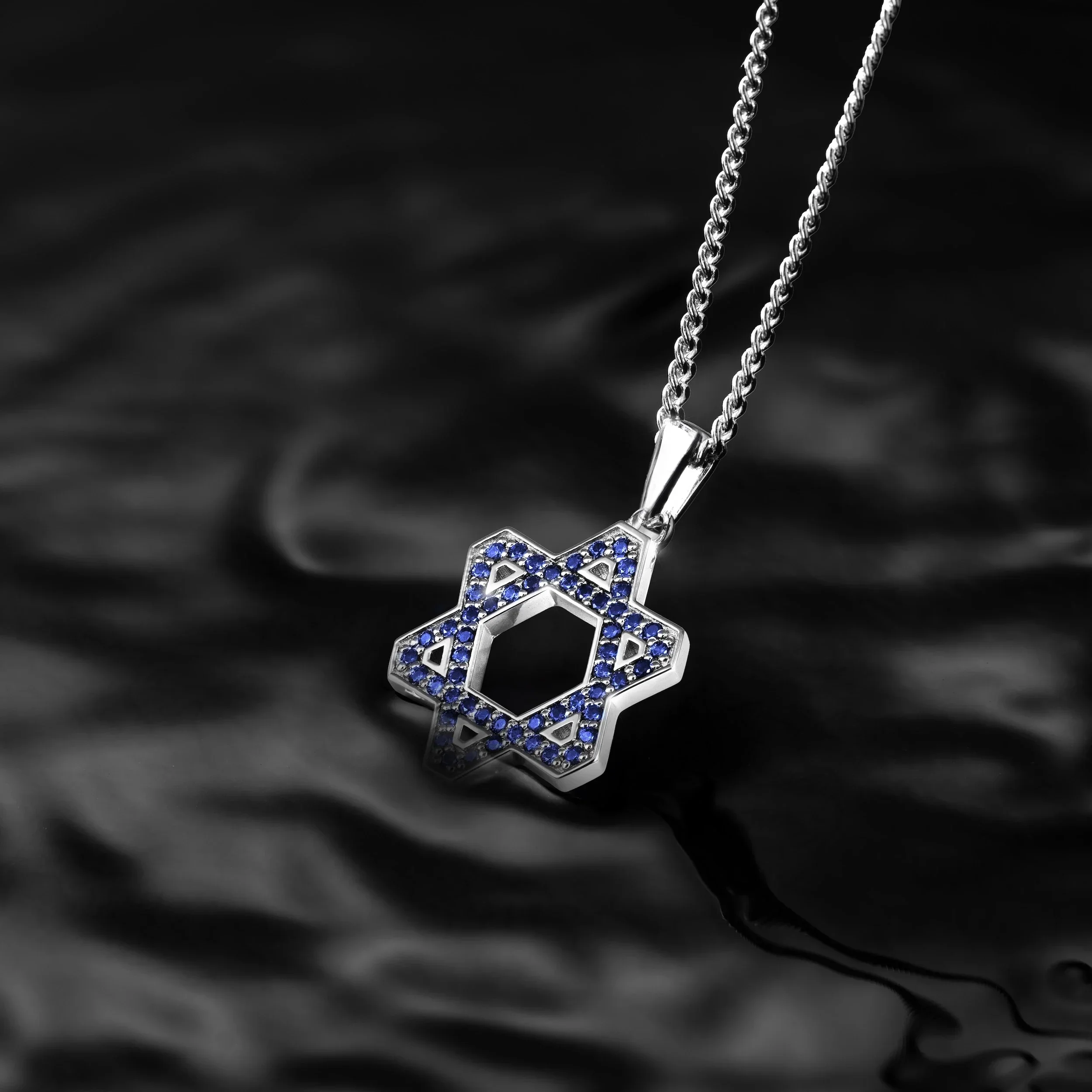 Star Of David Pendant - Sapphire - Image 6