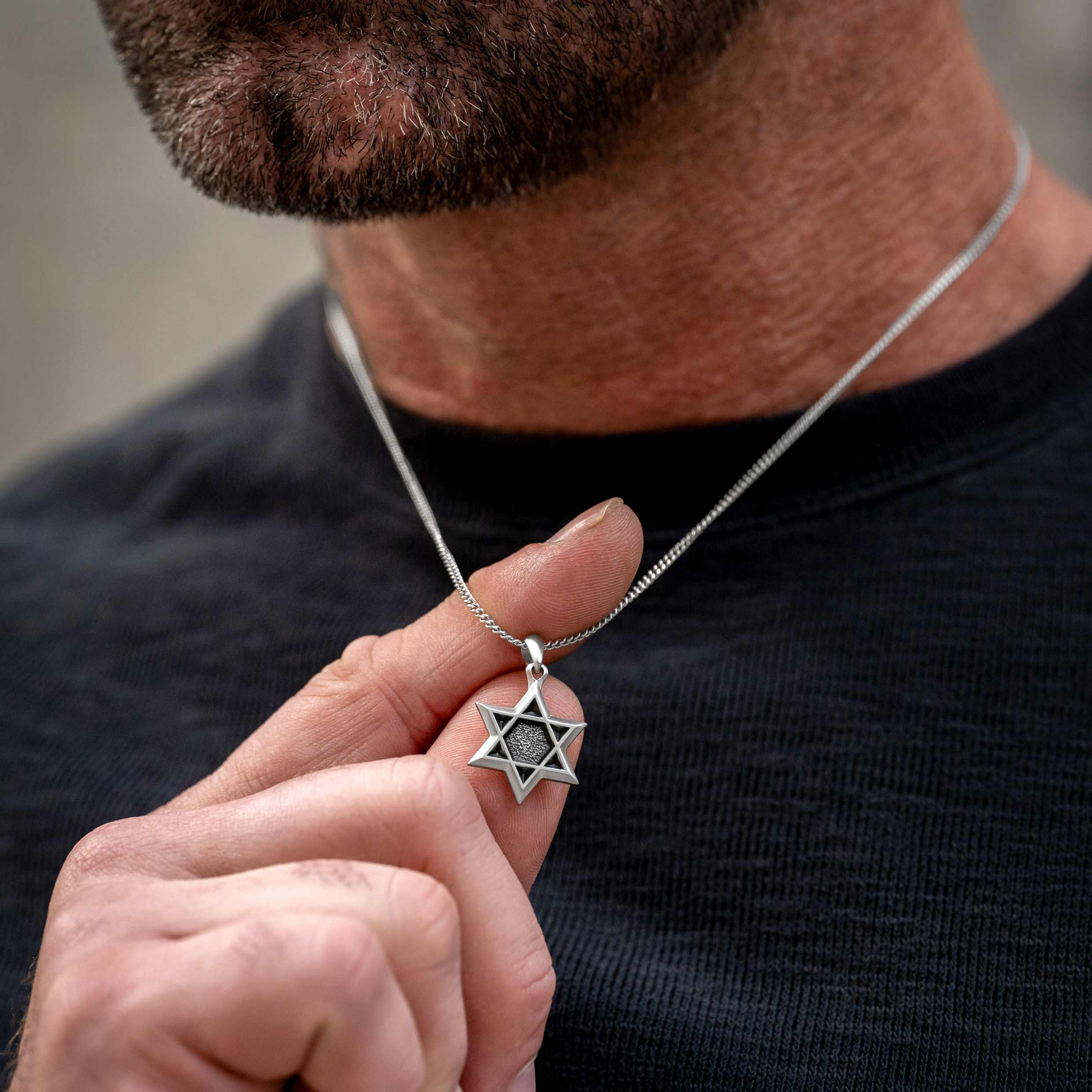 Star Of David Pendant - Silver - Image 9