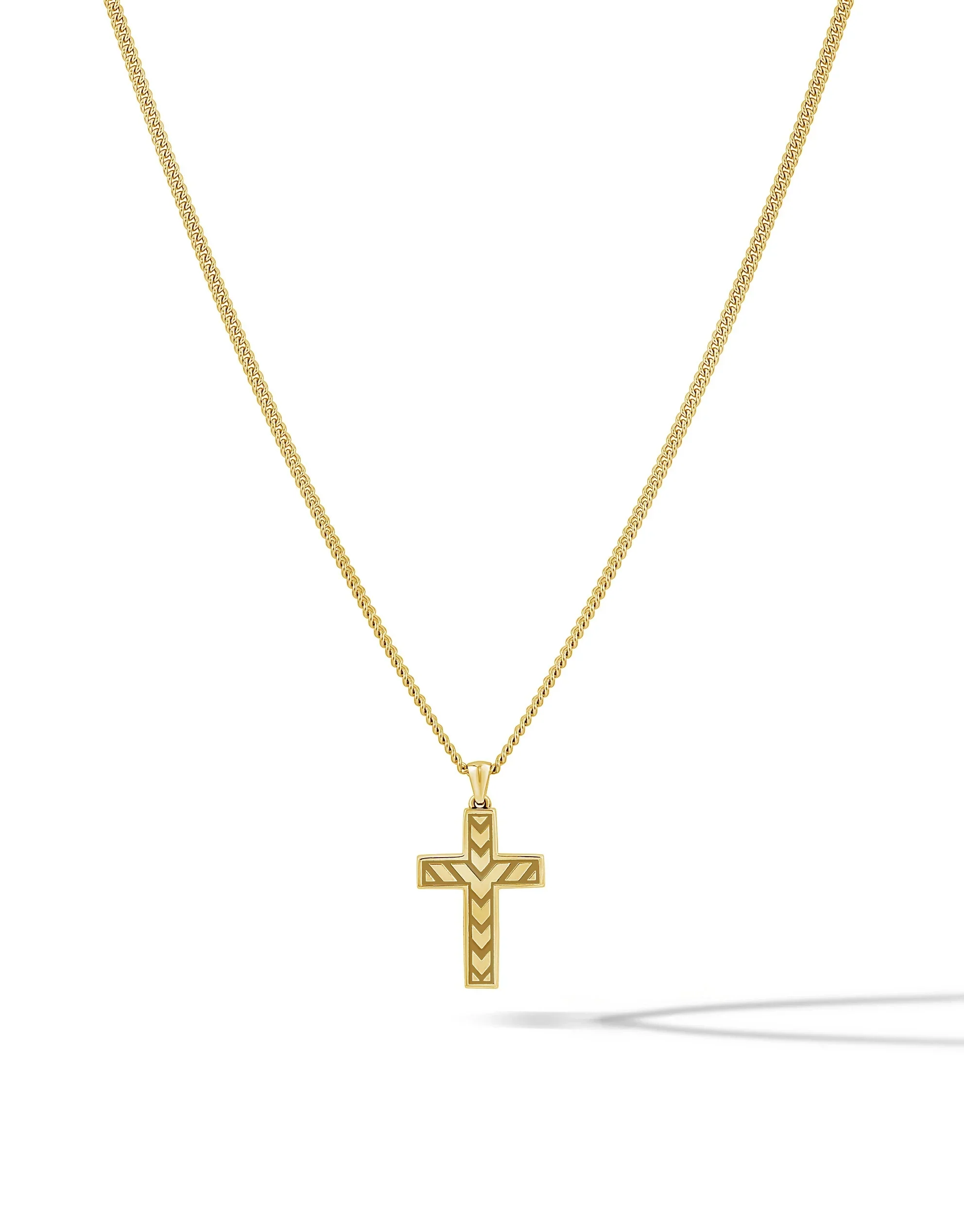 Stone Cross (Large) - 14K Gold Onyx - Image 9