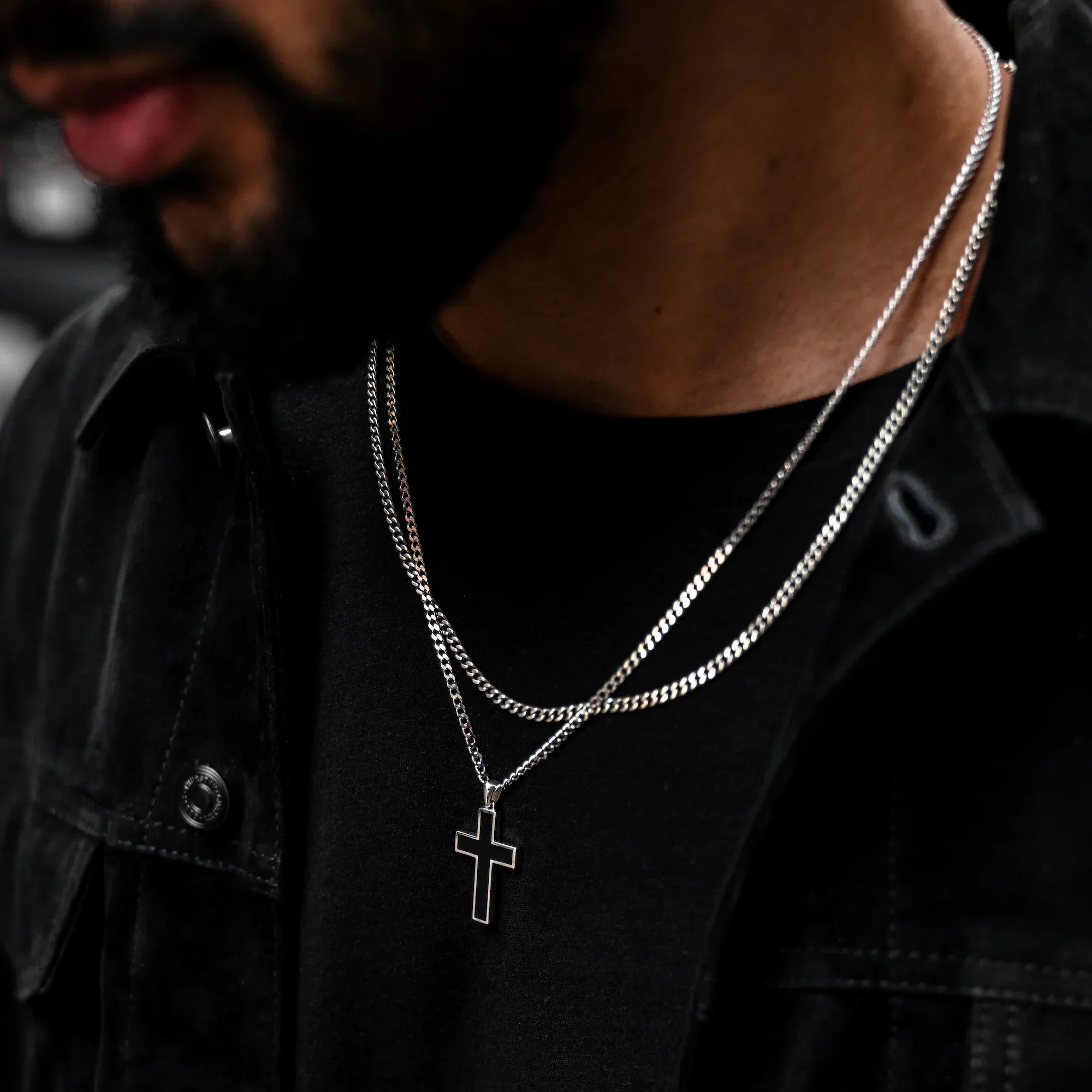 Stone Cross (Large) - Black Onyx - Image 2