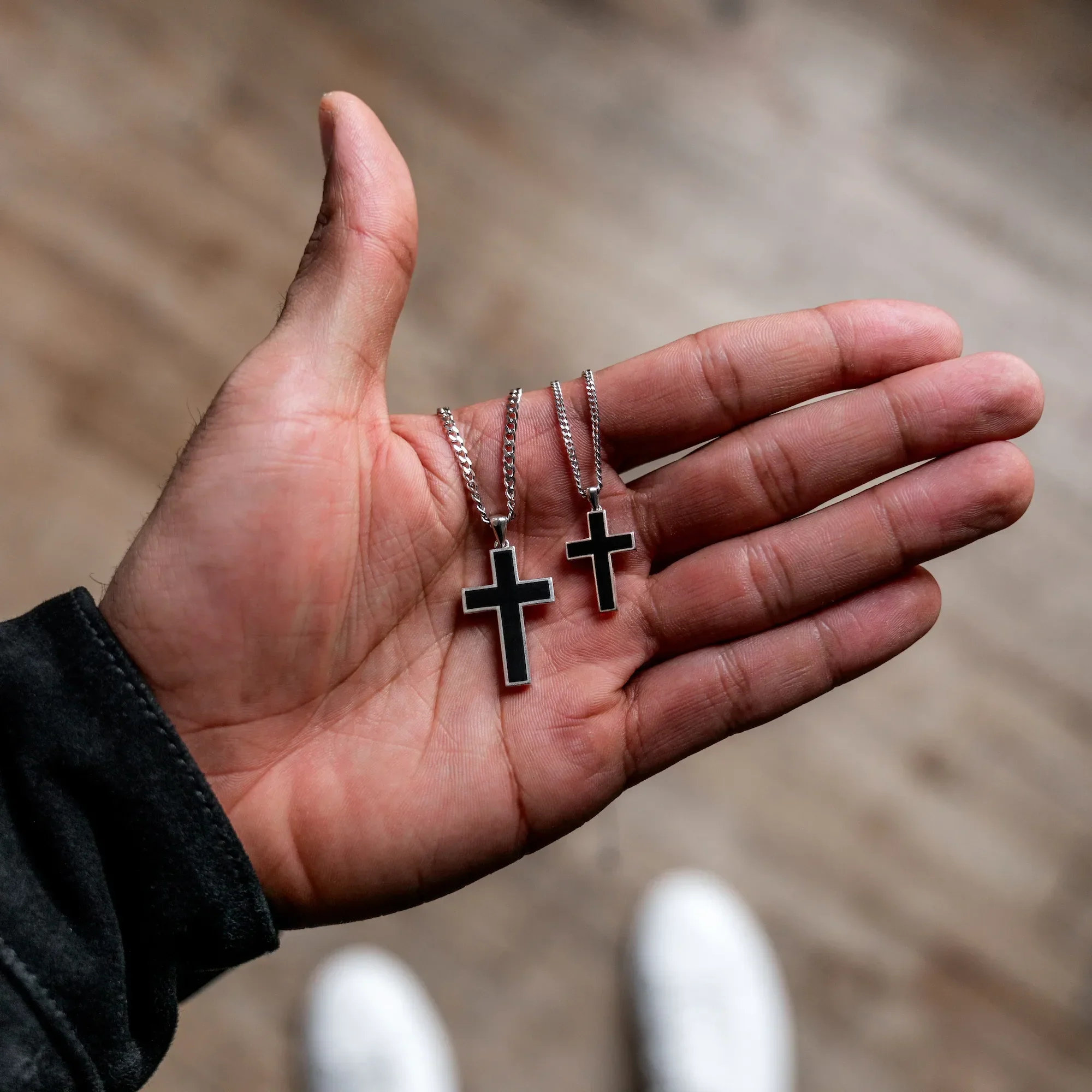 Stone Cross (Large) - Black Onyx - Image 3