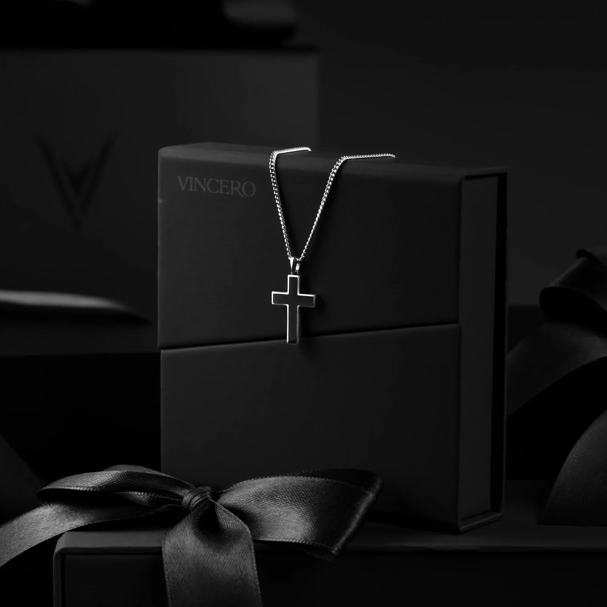 Stone Cross Pendant - Black Onyx - Image 6