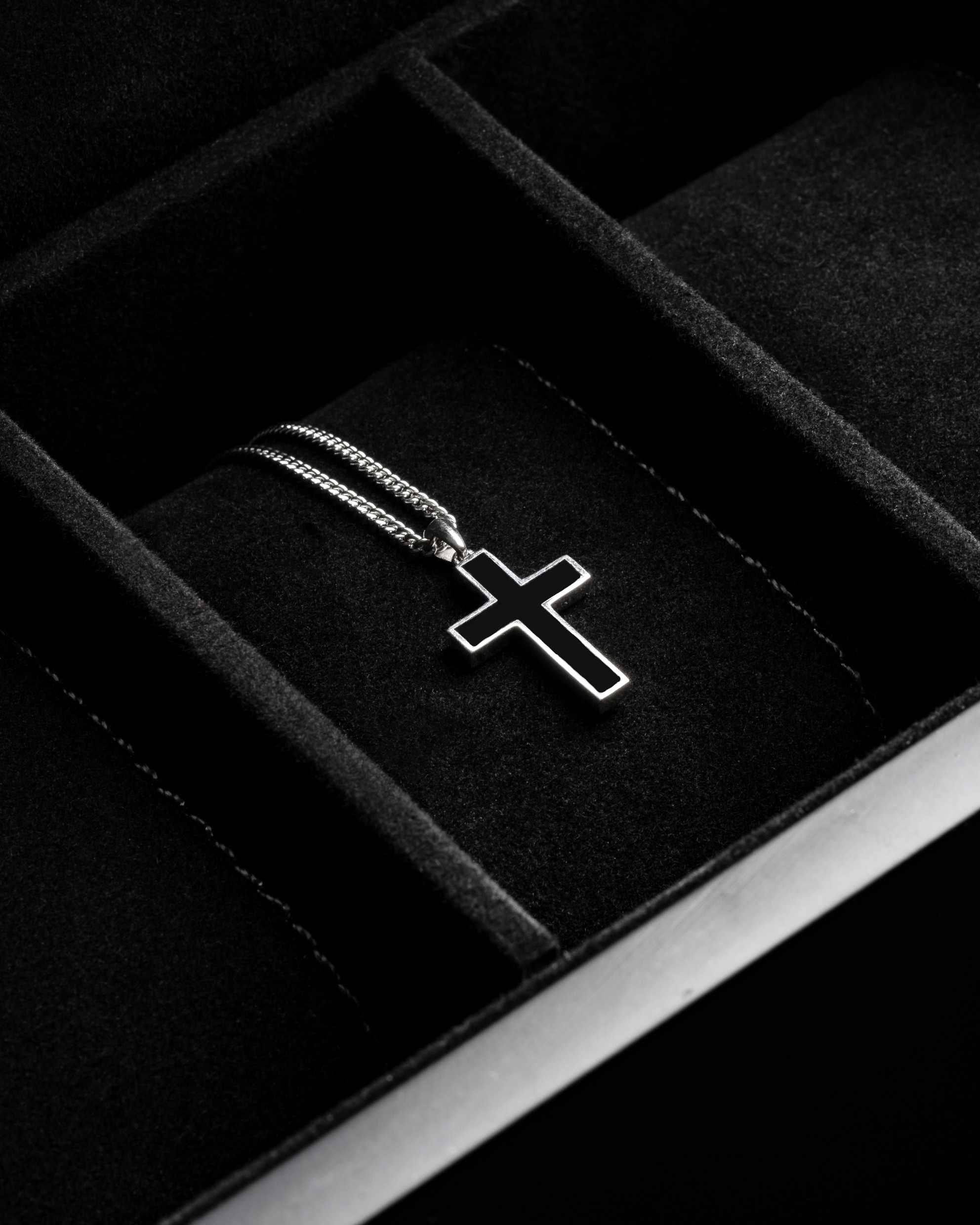 Stone Cross Pendant - Black Onyx - Image 9