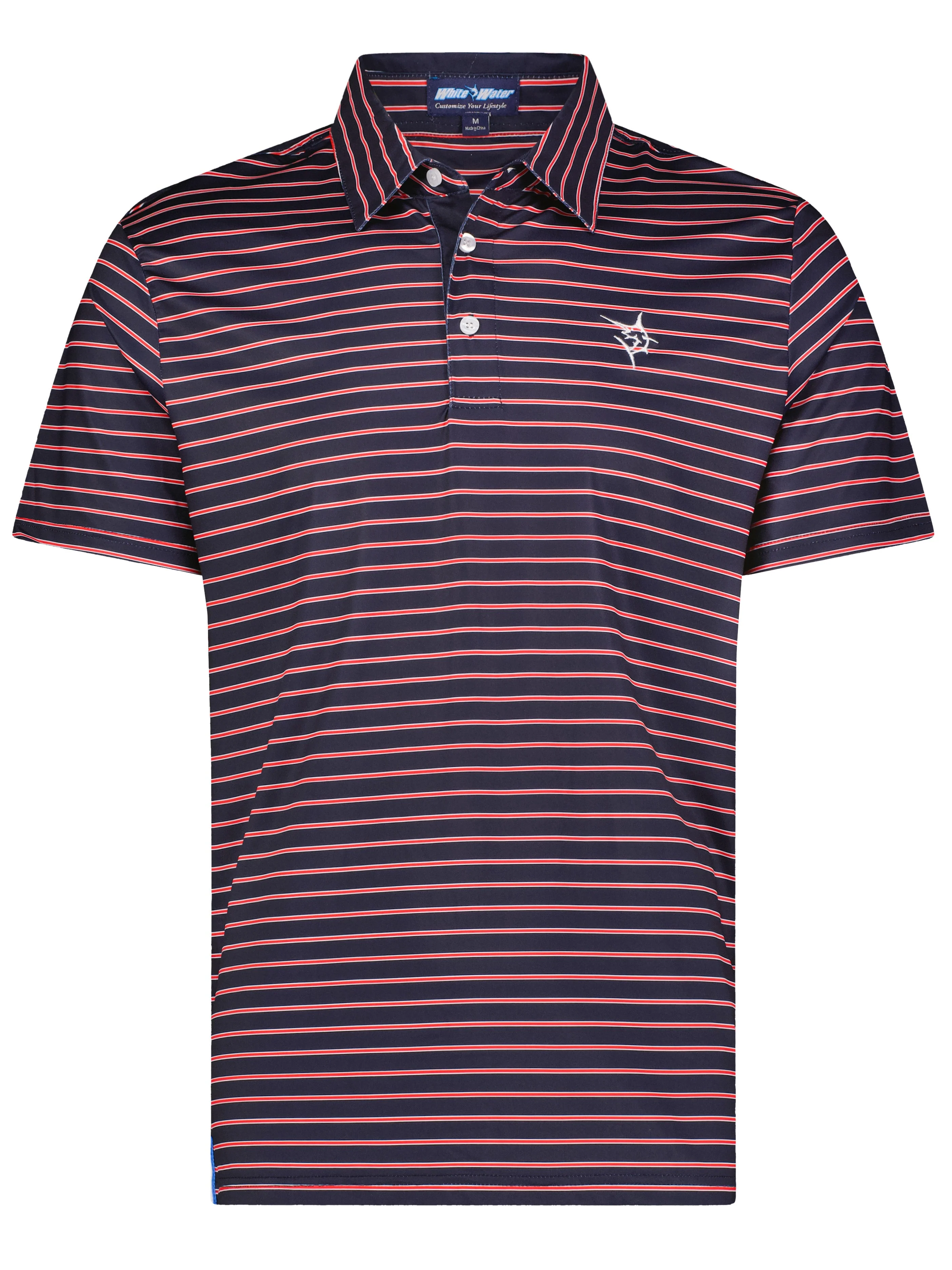Men's Striper Polo. Purple - Image 2