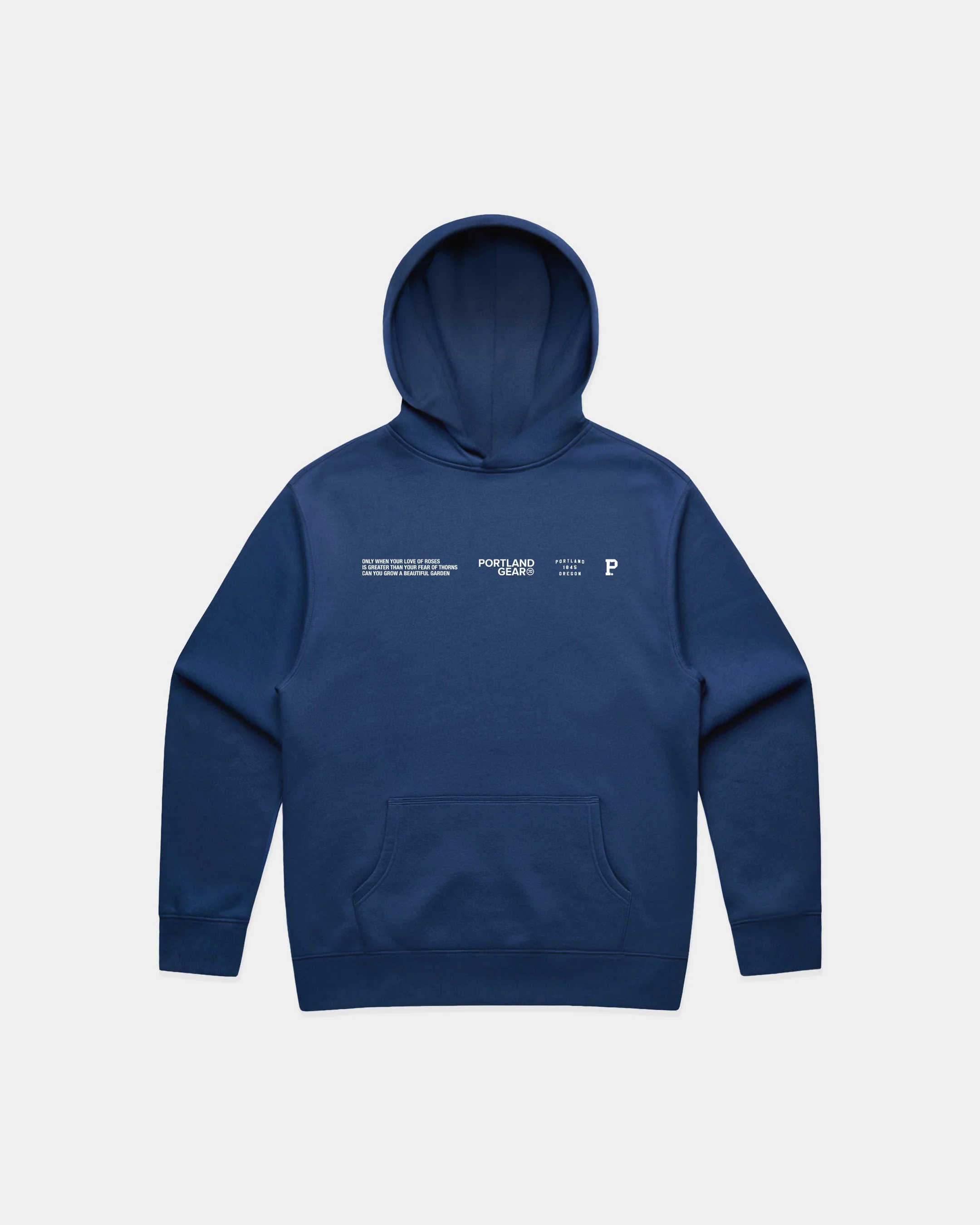 Sueded Slogan Hoodie - Cobalt - Image 2