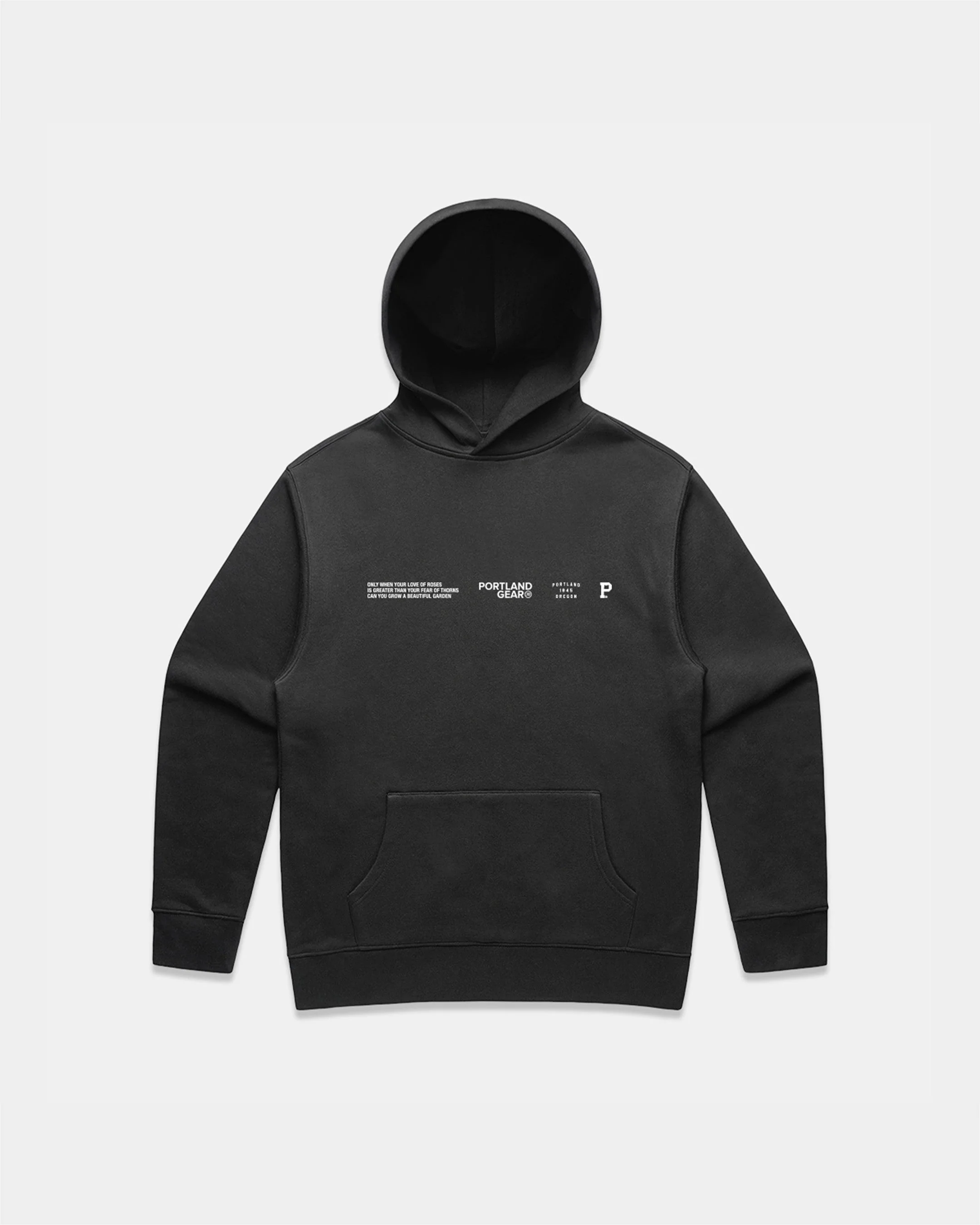 Sueded Slogan Hoodie - Faded Black - Image 2