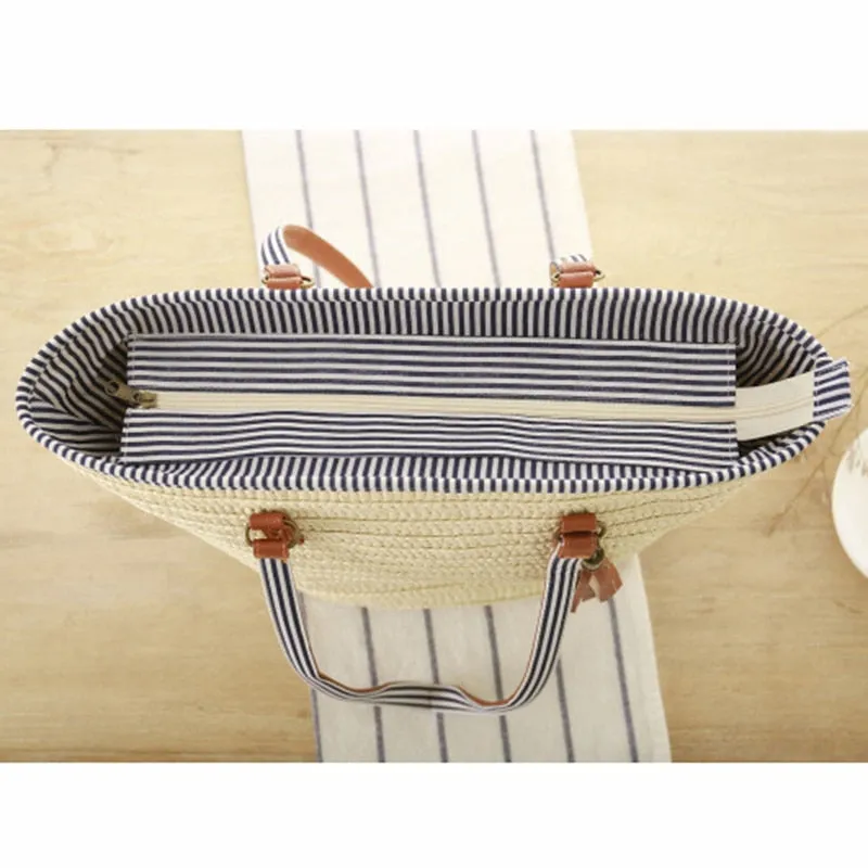 Summer Style Straw Tassel Tote Bag - Image 7