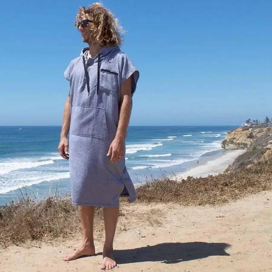 Surf Poncho Changing Robe - Lightweight Turkish Towel - Image 3
