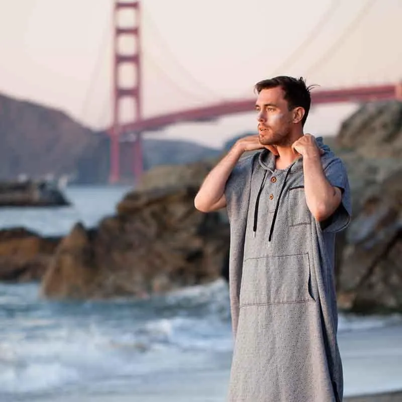 Surf Poncho Changing Robe - Lightweight Turkish Towel - Image 6