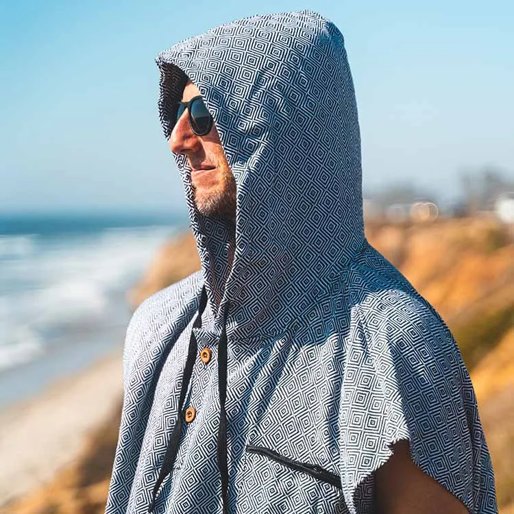Surf Poncho Changing Robe - Lightweight Turkish Towel - Image 7