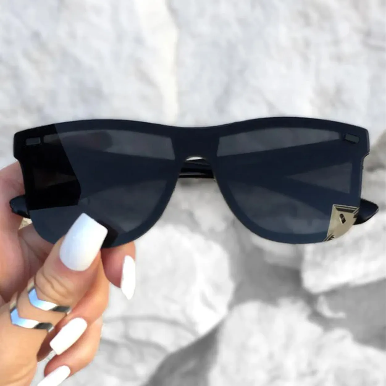 Sustainable Future - Black Square Wayfarer Sunglasses - Image 5