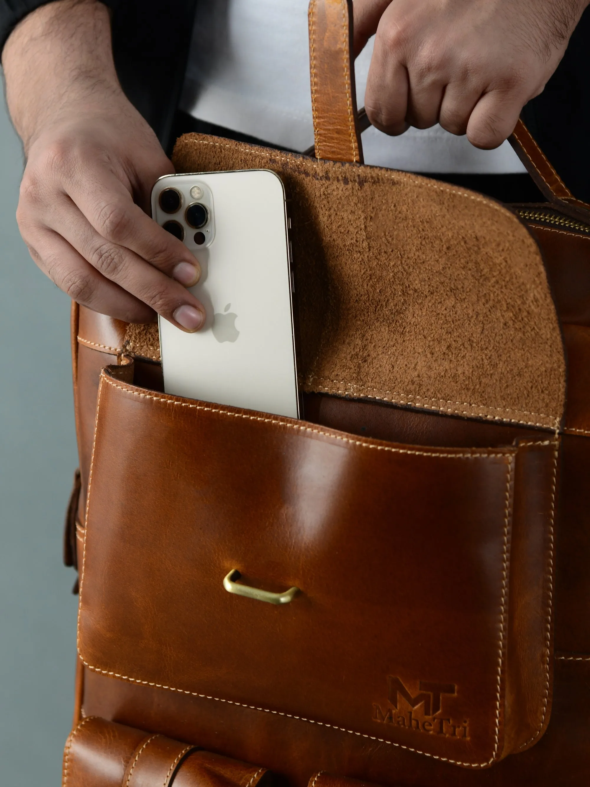 Tan Portland Laptop Backpack - Image 7