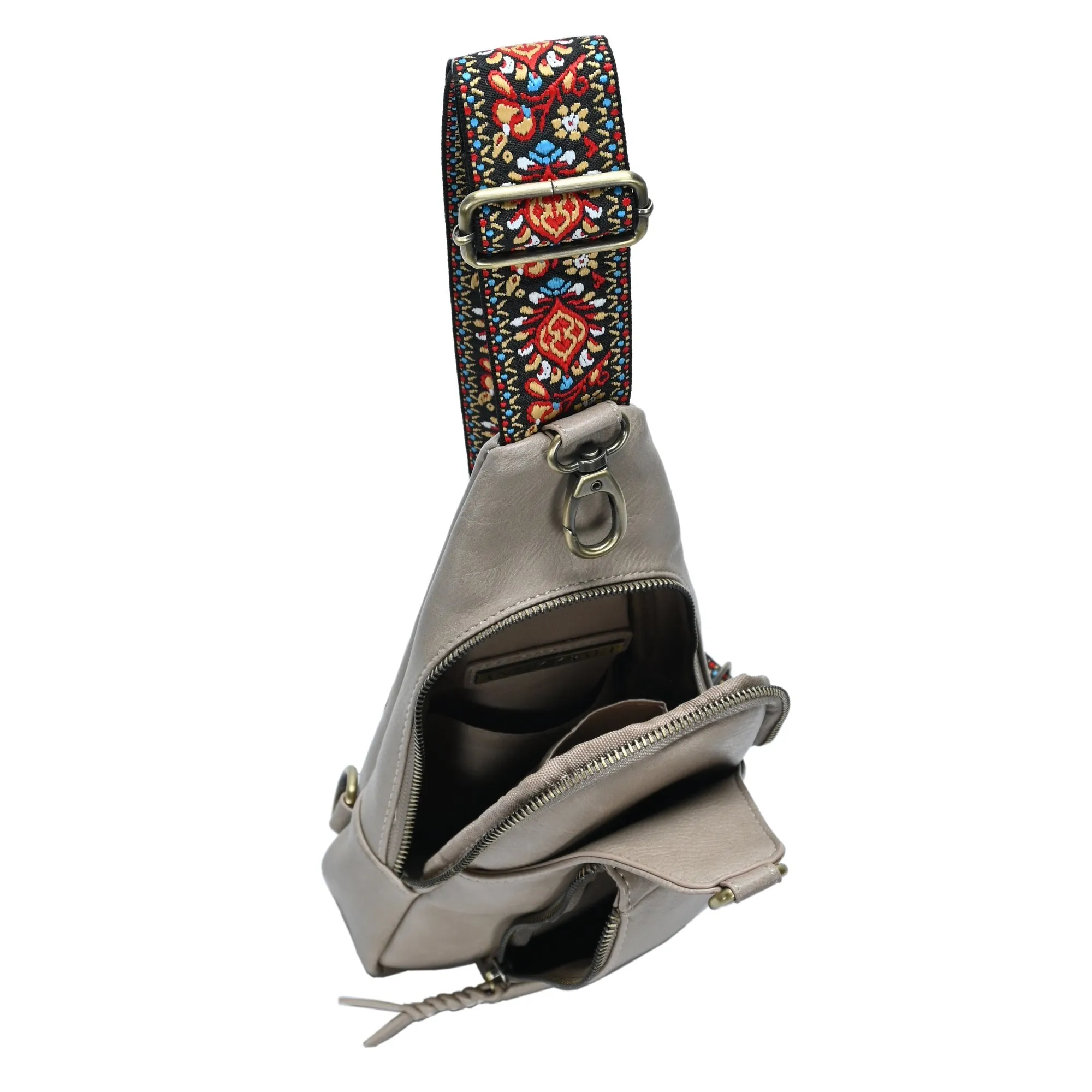 Tasha Webbing Strap Sling Bag - Image 12