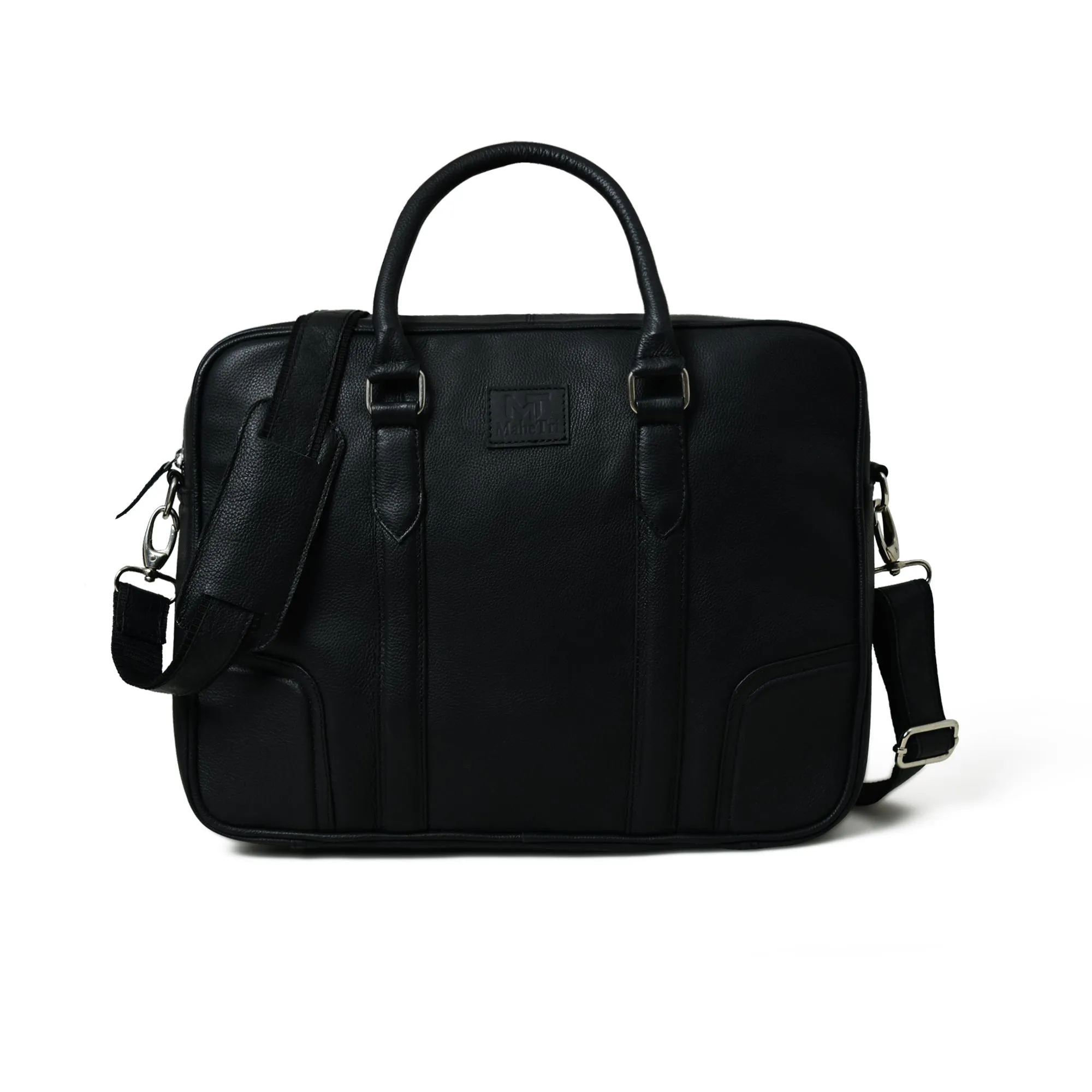 Texas Black Leather Briefcase - Image 3