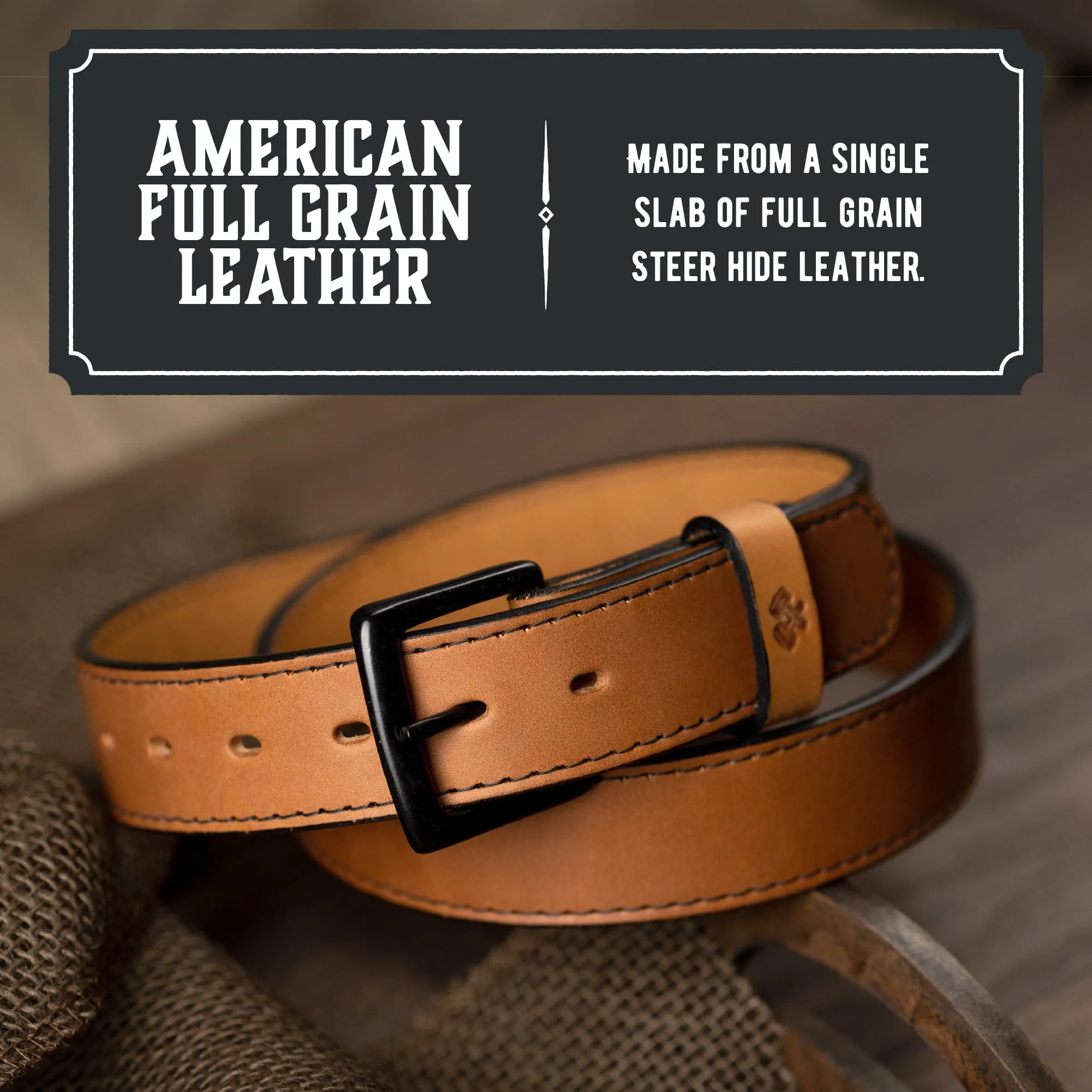 The All American Stitched Leather Belt - Image 5